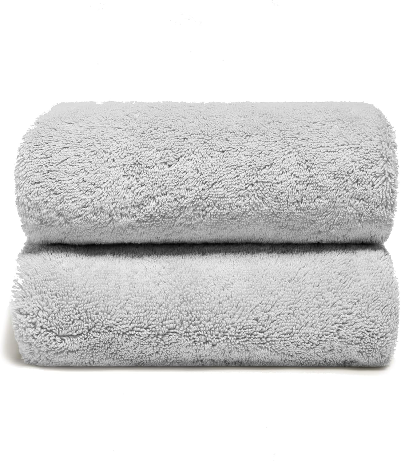 Italic Ultraplush Australian Cotton Bath Sheets - Set of 2 Luxury Extra Large Heavy Duty Bath Sheets, 800GSM Plush and Absorbent, 100% Cotton Bath Sheets for Hotels, Bath & Spa (Light Gray)