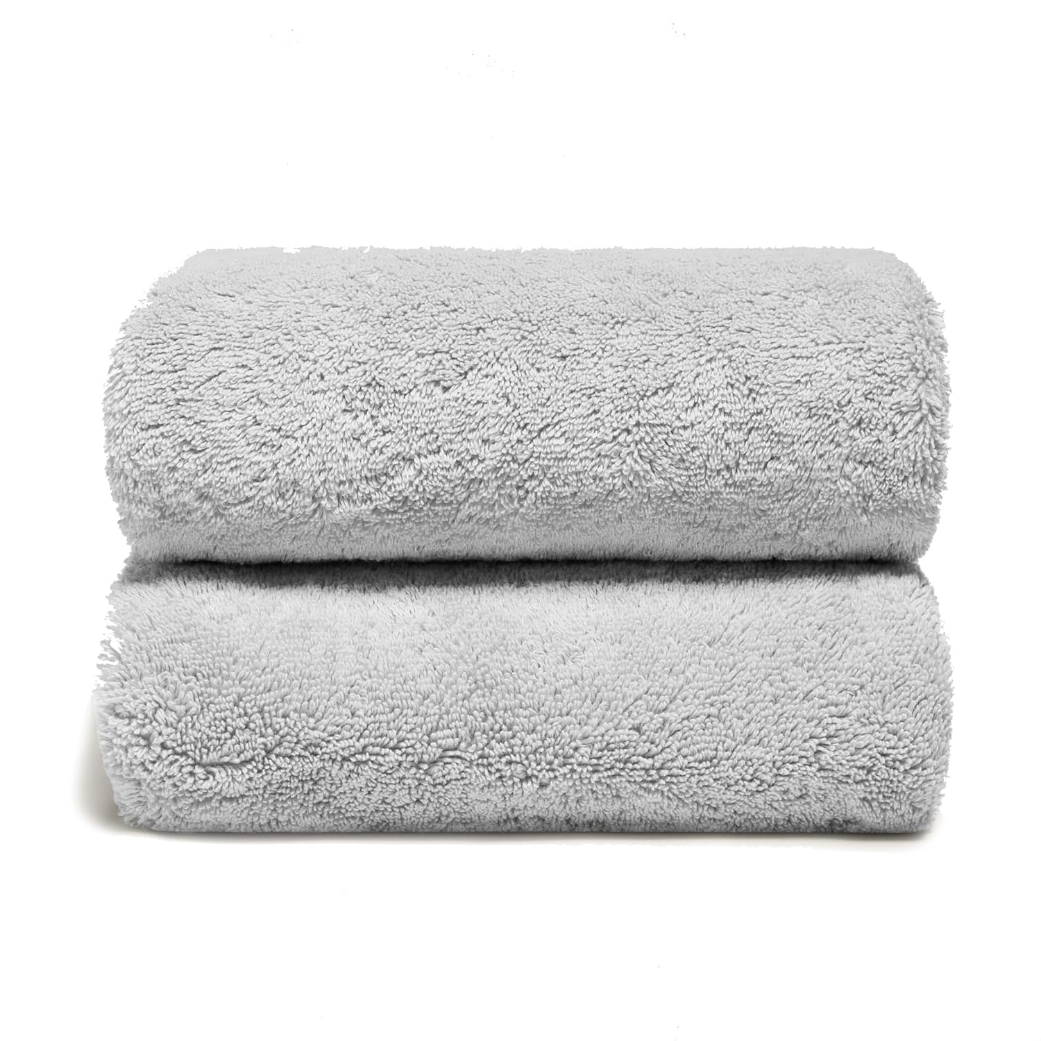 Italic Ultraplush Australian Cotton Bath Sheets - Set of 2 Luxury Extra Large Heavy Duty Bath Sheets, 800GSM Plush and Absorbent, 100% Cotton Bath Sheets for Hotels, Bath & Spa (Light Gray)