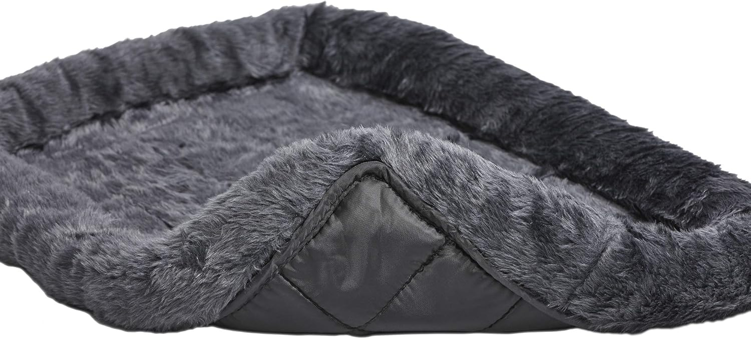 New World Pet Products Gray Dog Bed | Bolster Dog Bed Fits Metal Dog Crates | Machine Wash & Dry, 30-Inch, Model:B40230-GY