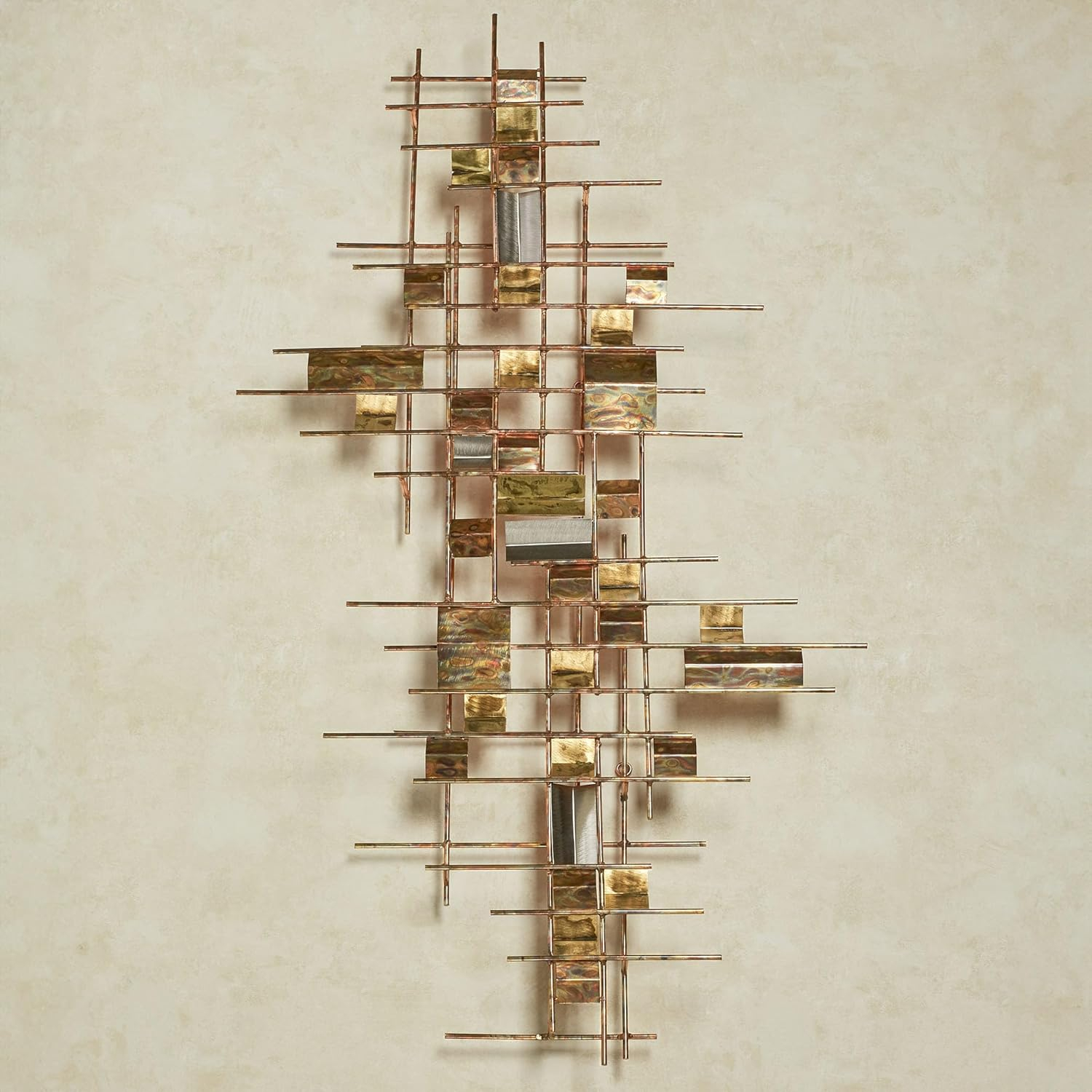 Large Abstract Copper and Stainless Steel Wall Sculpture