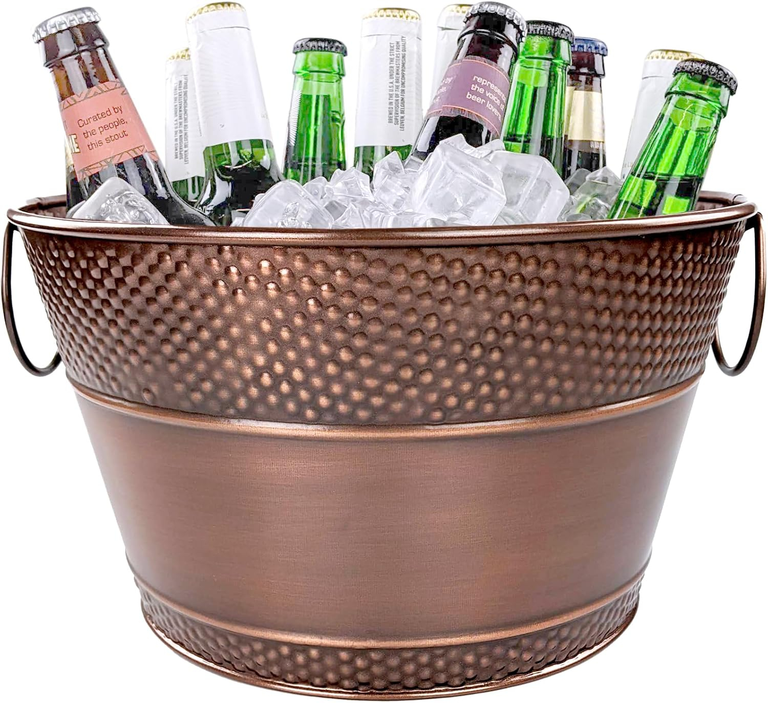 BREKX Stainless Steel Drink Tub with Stand (15-QT Steel Silver)