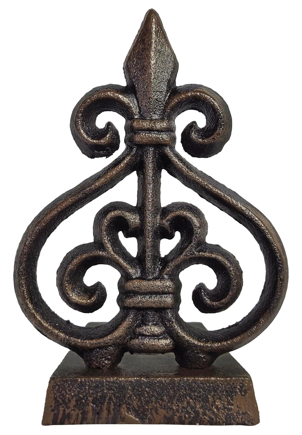 Lulu Decor, Cast Iron Fleur De Lis Door Stop, Door Stopper (LB15BK1)