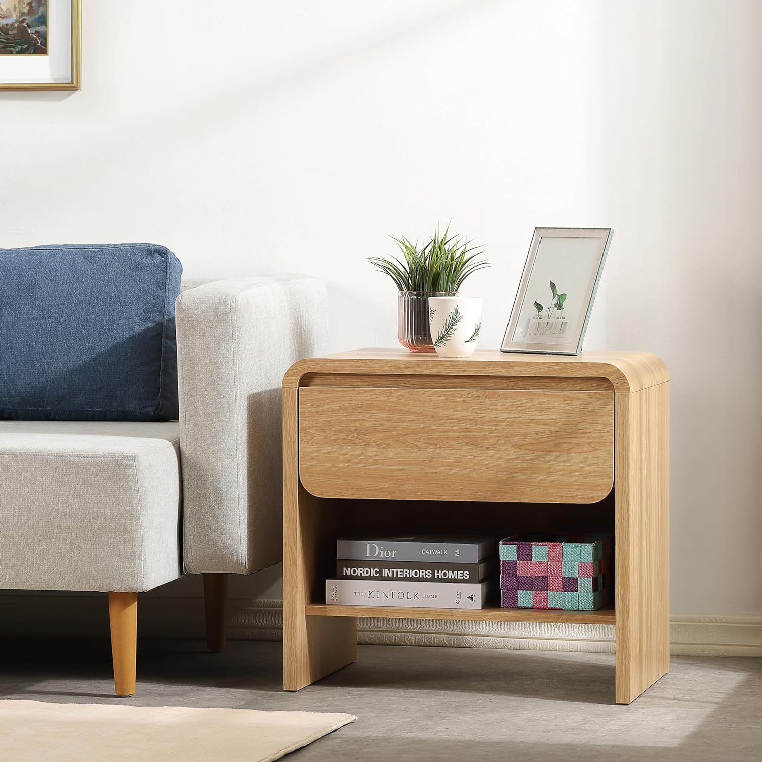 New Pacific Direct Indoor Wood End Table, Brown