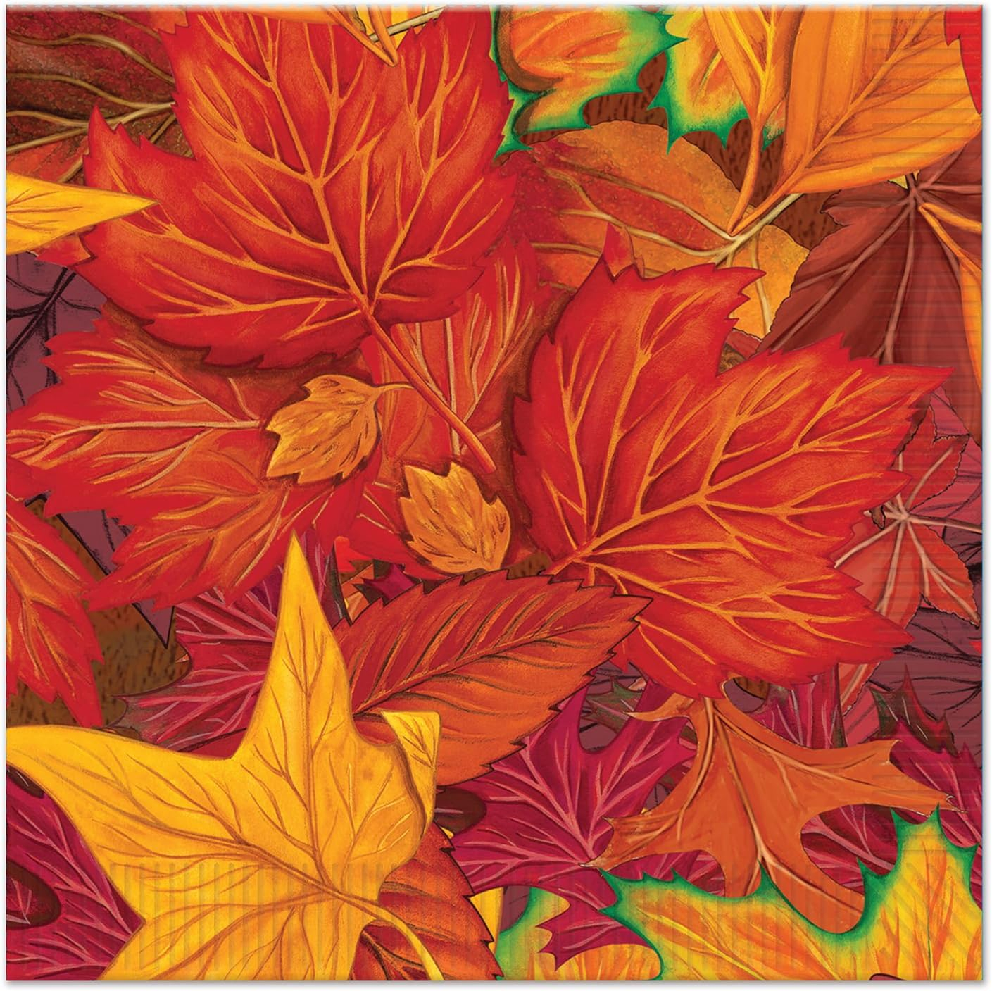 Beistle Fall Leaf Luncheon Napkins, (48/Pkg) Multicolored