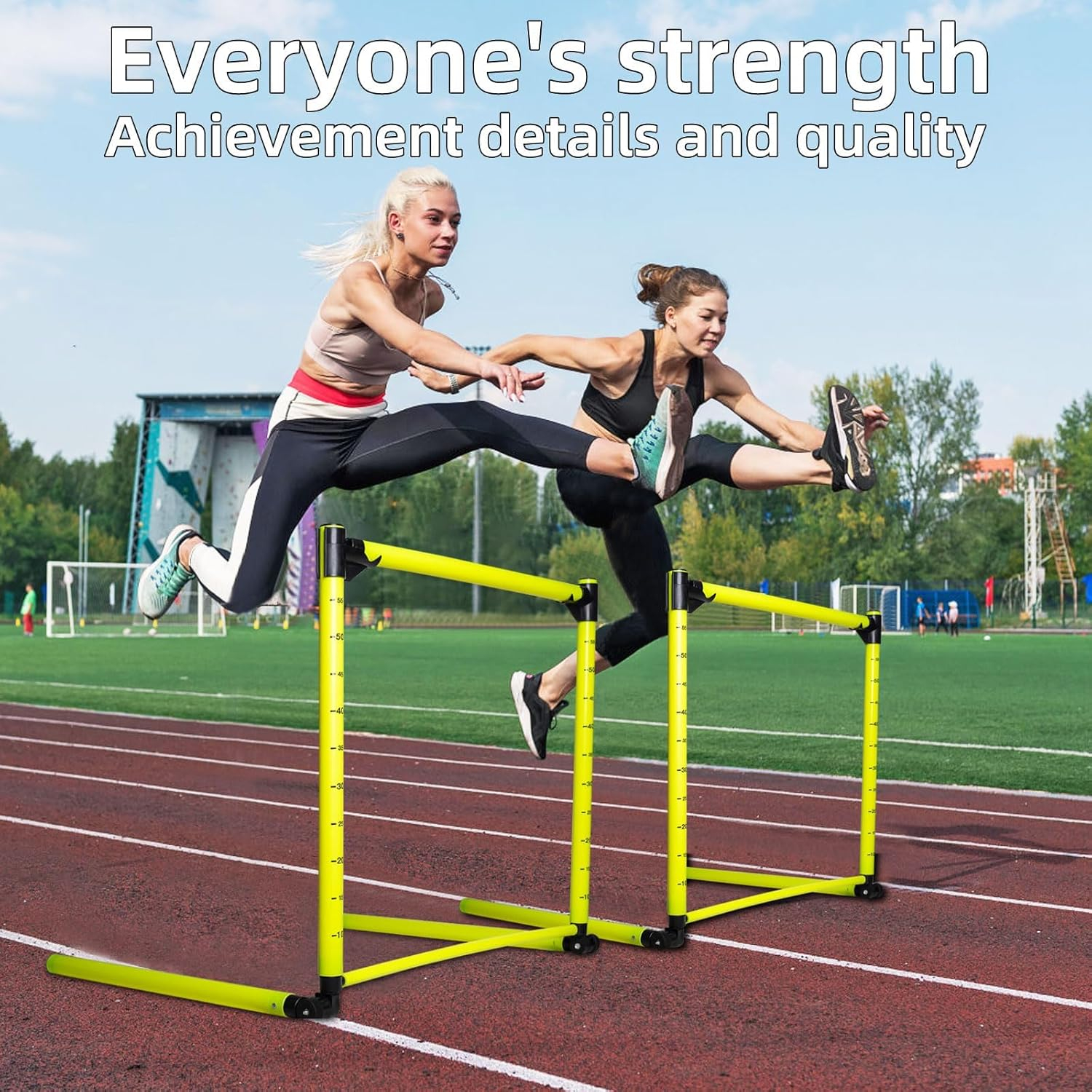 Adjustable Hurdles with Scale - Detachable Agility Training Equipment for Track, Soccer & Football, Indoor & Outdoor Use, Ideal for Athletic Jumping & Speed Drills