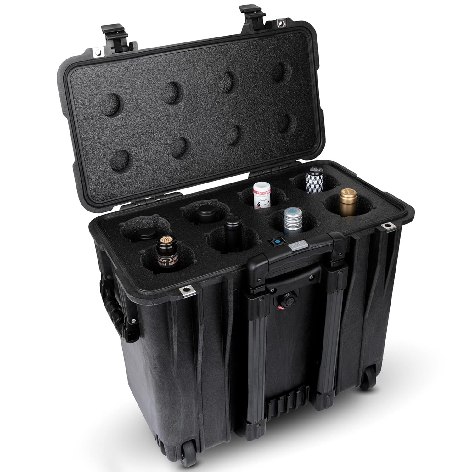 CasePro 8-Bottle Wine Carrier with Wheels