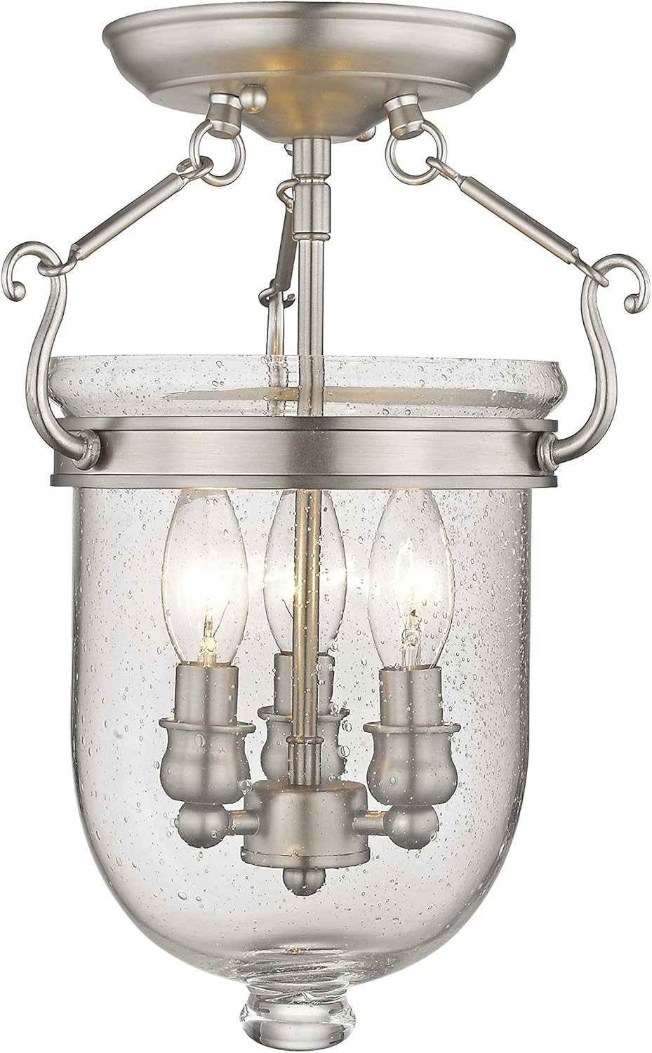 Livex Lighting Jefferson 3 - Light Flush Mount in  Brushed Nickel