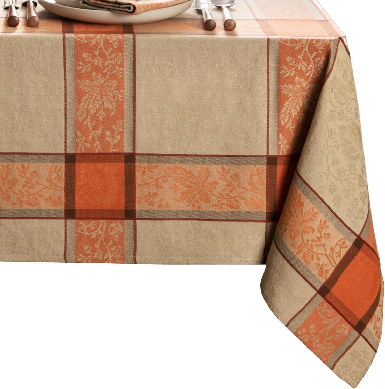Autumnal Harvest Jacquard Tablecloth - Multicolor - 60x84 Rectangle - Elrene Home Fashions