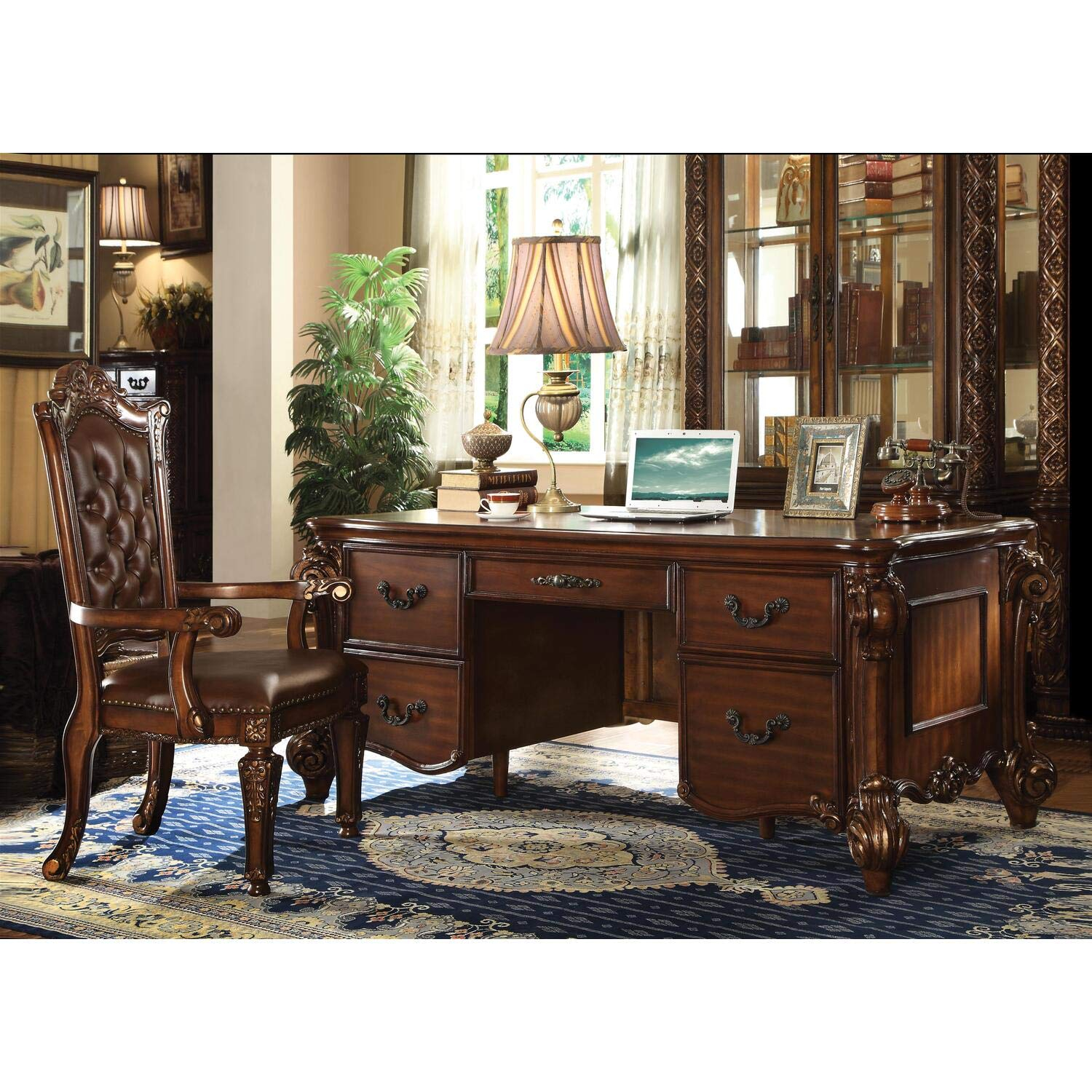 Acme Vendome Executive Desk, Cherry