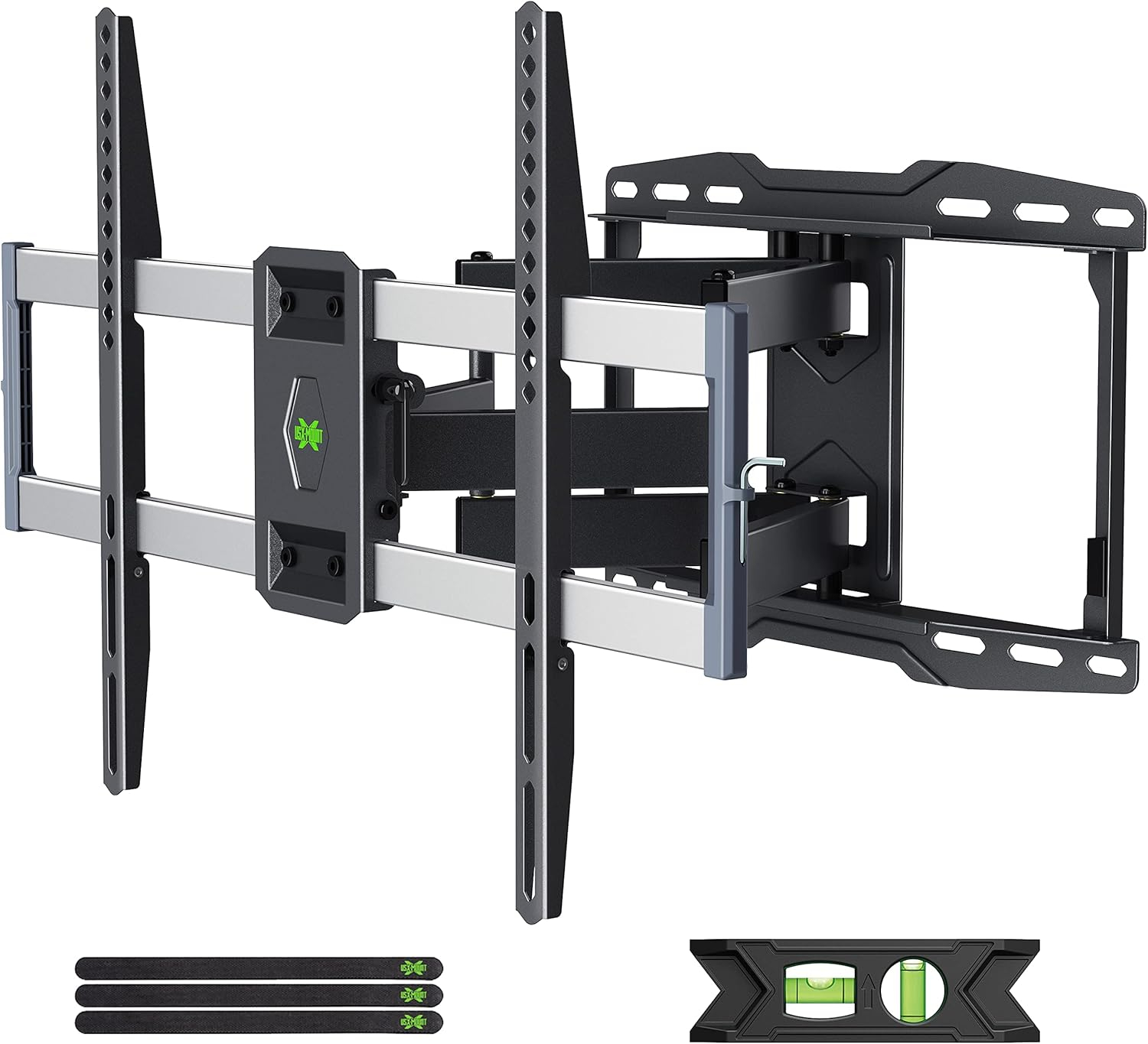 USX MOUNT Full Range Outdoor TV Mount up to 132lbs Full Motion Weatherproof Monitor Wall Mount for 47-84 inch TVs Swivel Articulating,Max VESA 600x400mm,All -Weather Durability Easy Installation