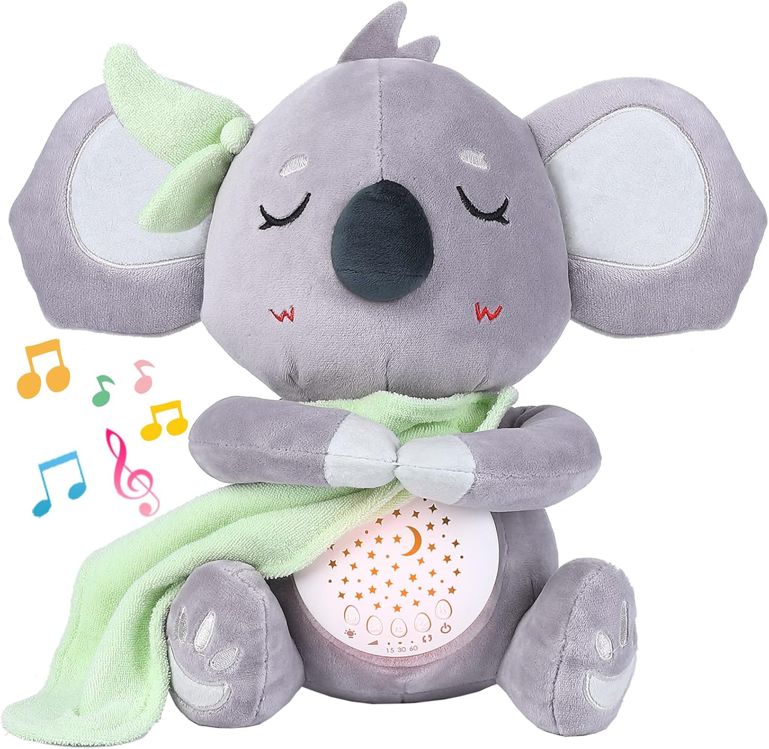 Portable Baby Soother with Projector, Night Light, 15 Lullabies, Auto-Off & Volume Control, Perfect for Newborns & Infants, Travel-Friendly