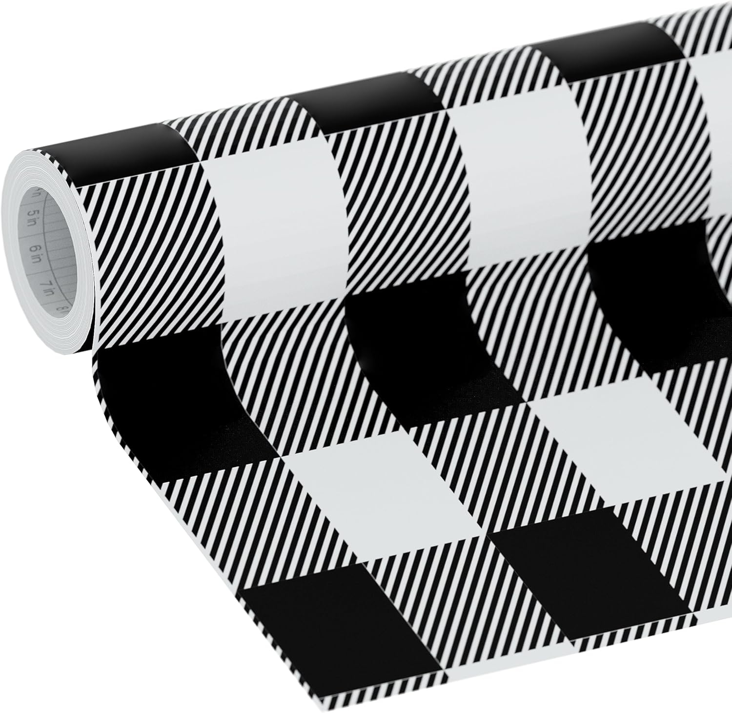 EasyLiner Premium Peel & Stick Wallpaper, Black Gingham 20 in. x 18 ft.