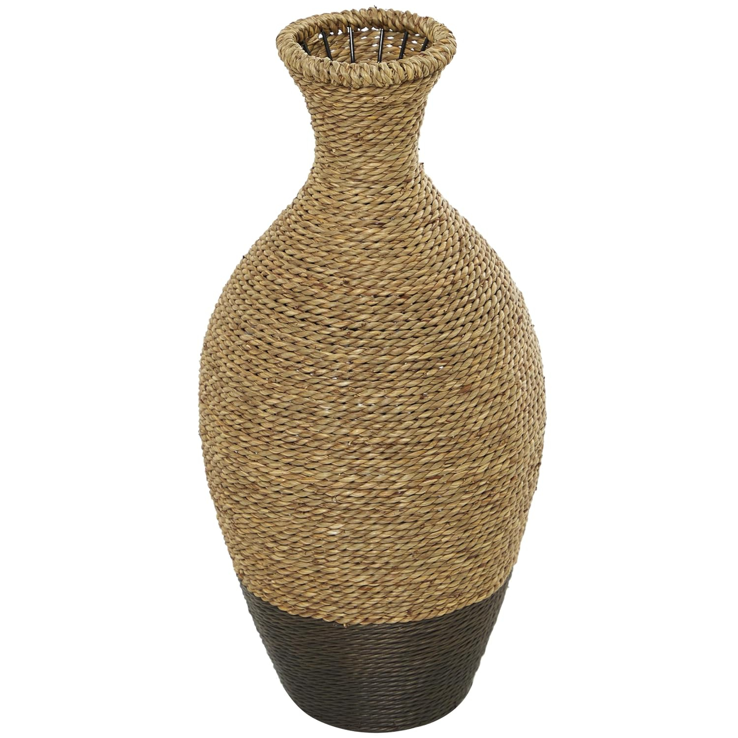 Deco 79 Bohemian Seagrass Amphora Vase, 10'' x 10'' x 21'', Brown (082413)