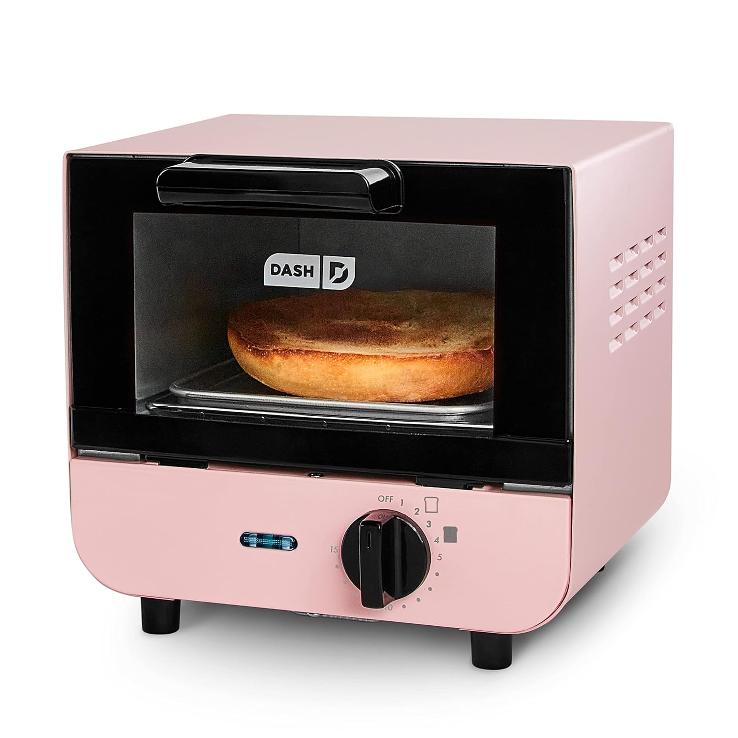 Pink Compact Mini Oven with Automatic Shutoff