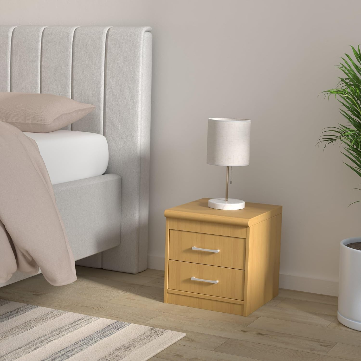 Modern Indoor Furniture 2-Drawer Nightstand