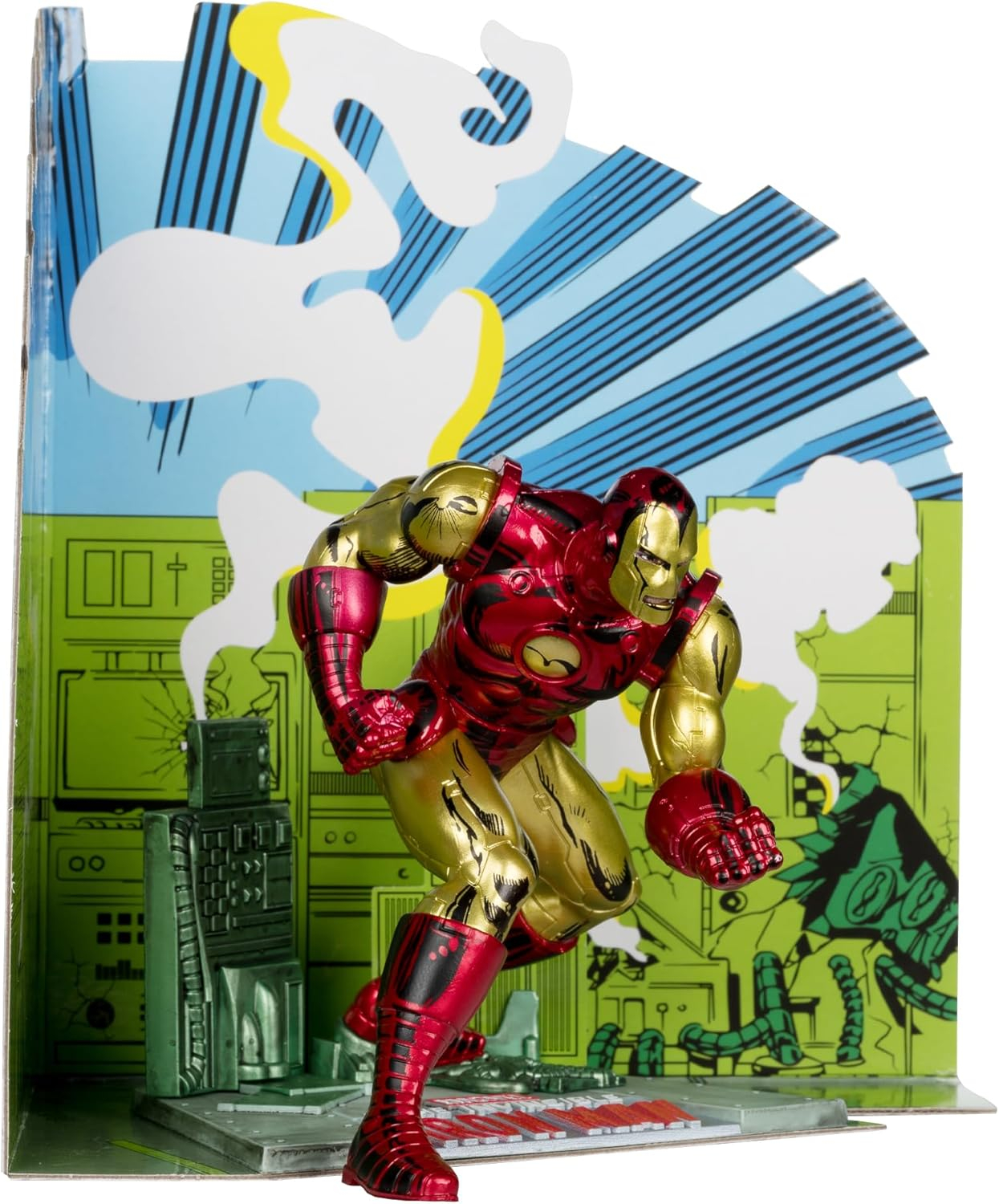 Iron Man (The Invincible Iron Man #126) 1:10th Scale Posed Figure w/Scene - McFarlane Toys