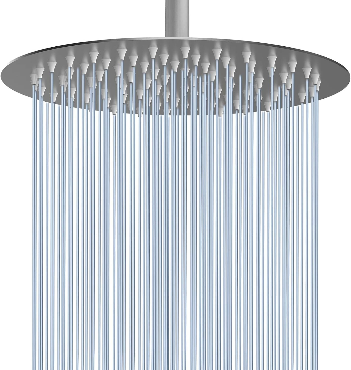 Voolan Rain Shower Head, High Flow Large Rainfall Showerhead Made of All Metal Stainless Steel, Waterfall Body Covering, Universal Wall and Ceiling Mount (12 Inch, Chrome)