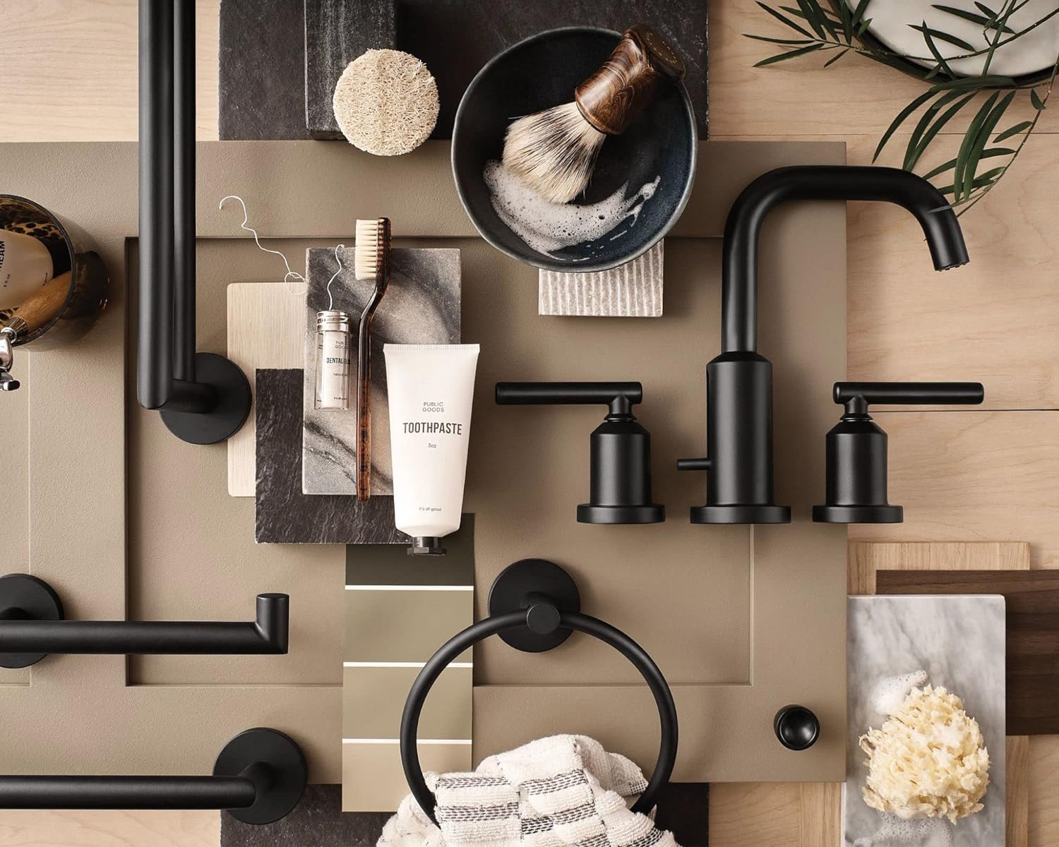 Matte Black Modern Wall Mounted Hand Towel Ring