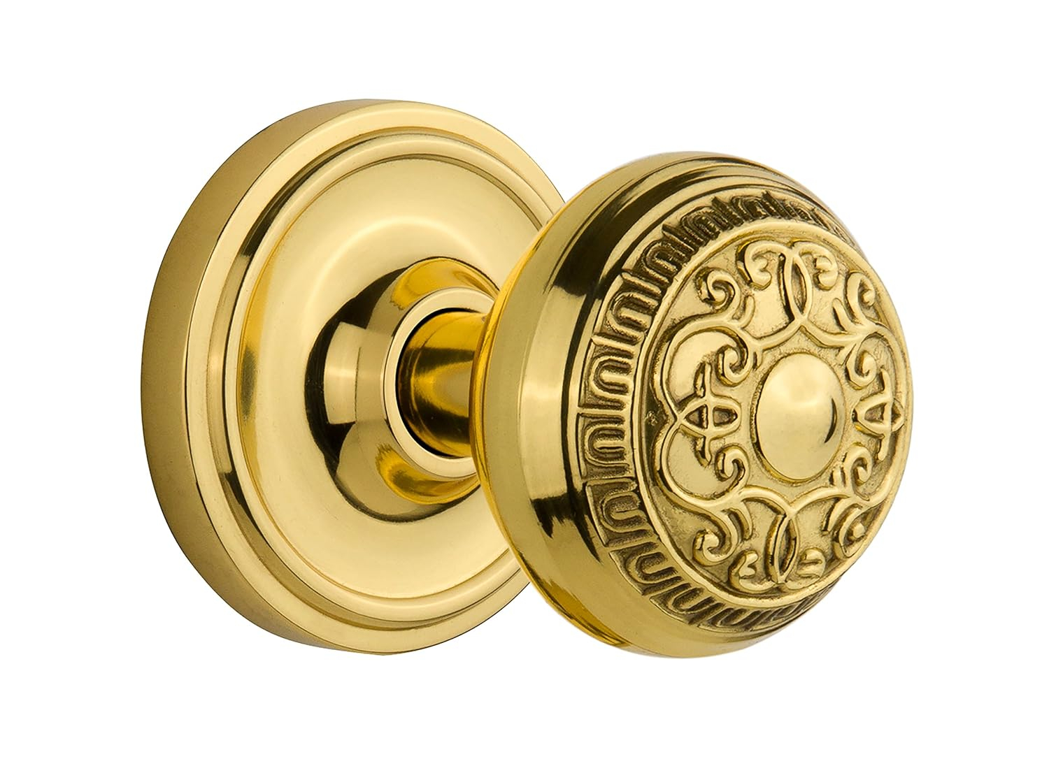 Classic Rosette with Egg & Dart Door Knob