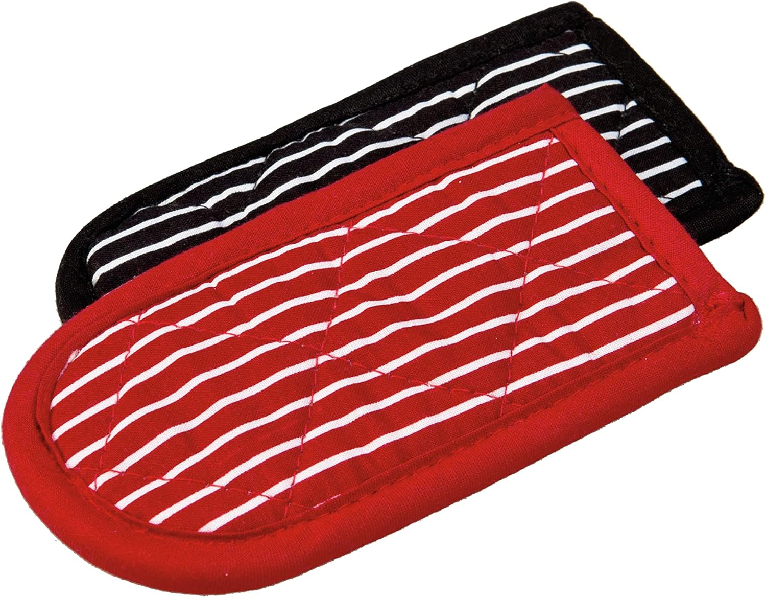 Lodge Set of 2 Hot Hand Holder 1 B/W & 1 R/W Striped, 2HH2