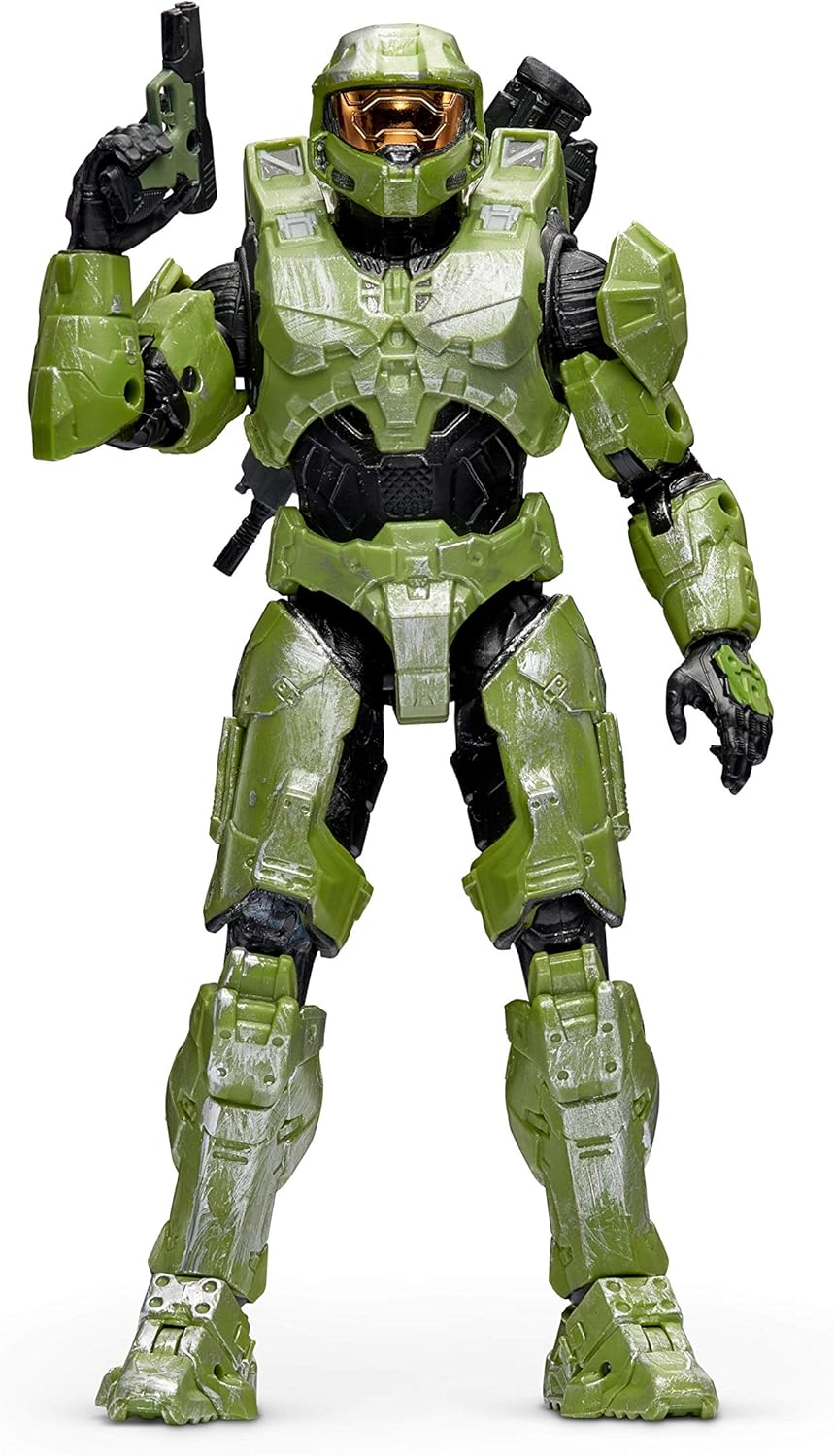 Green and Black Articulated Spartan Action Figure with Accessories