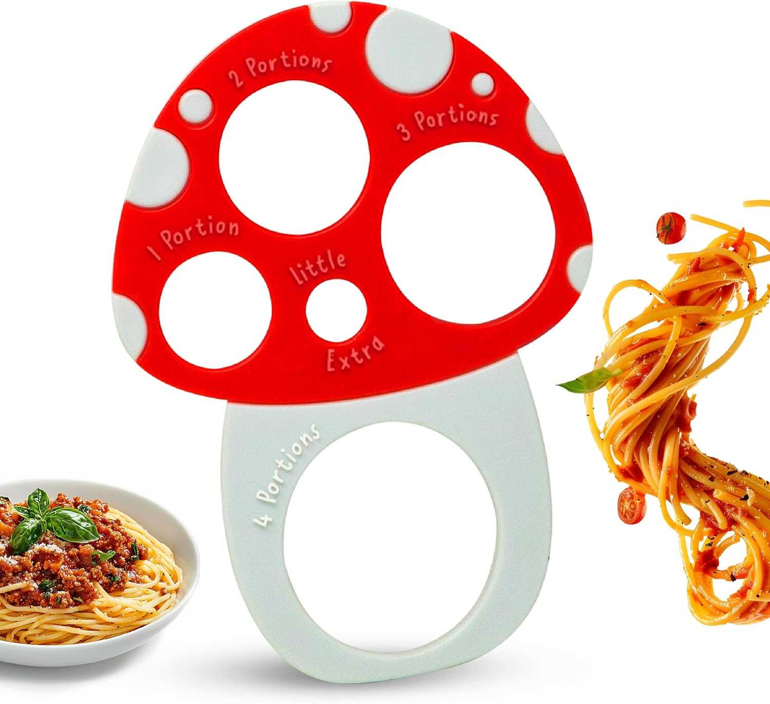 Pasta Measuring Tool - Spaghetti Measuring Tool - Portion Control - Serving Size Measurer - Quirky Mushroom Design - Fun And Unusual Kitchen Gadgets & Accessories - Home Cooking Essentials C38