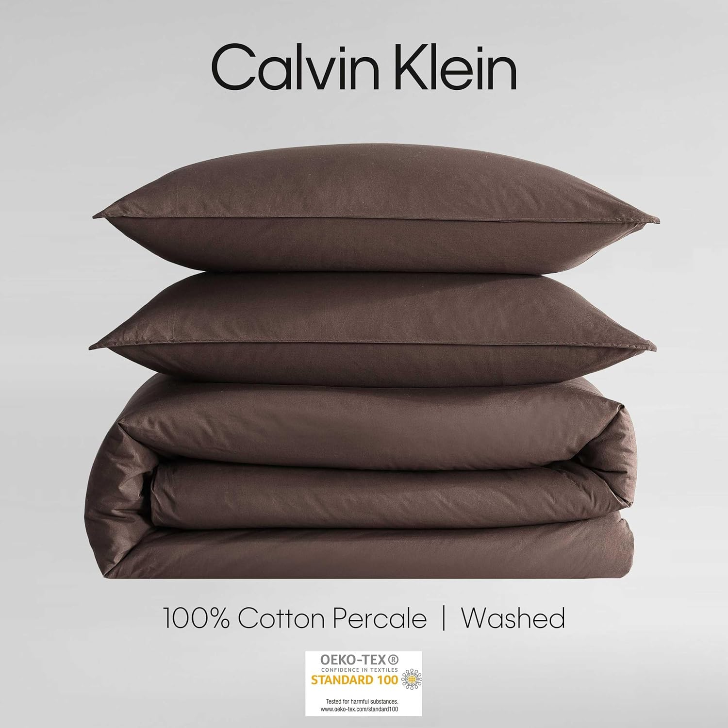 Twin Earth Brown Cotton Bedspread Set with Shams