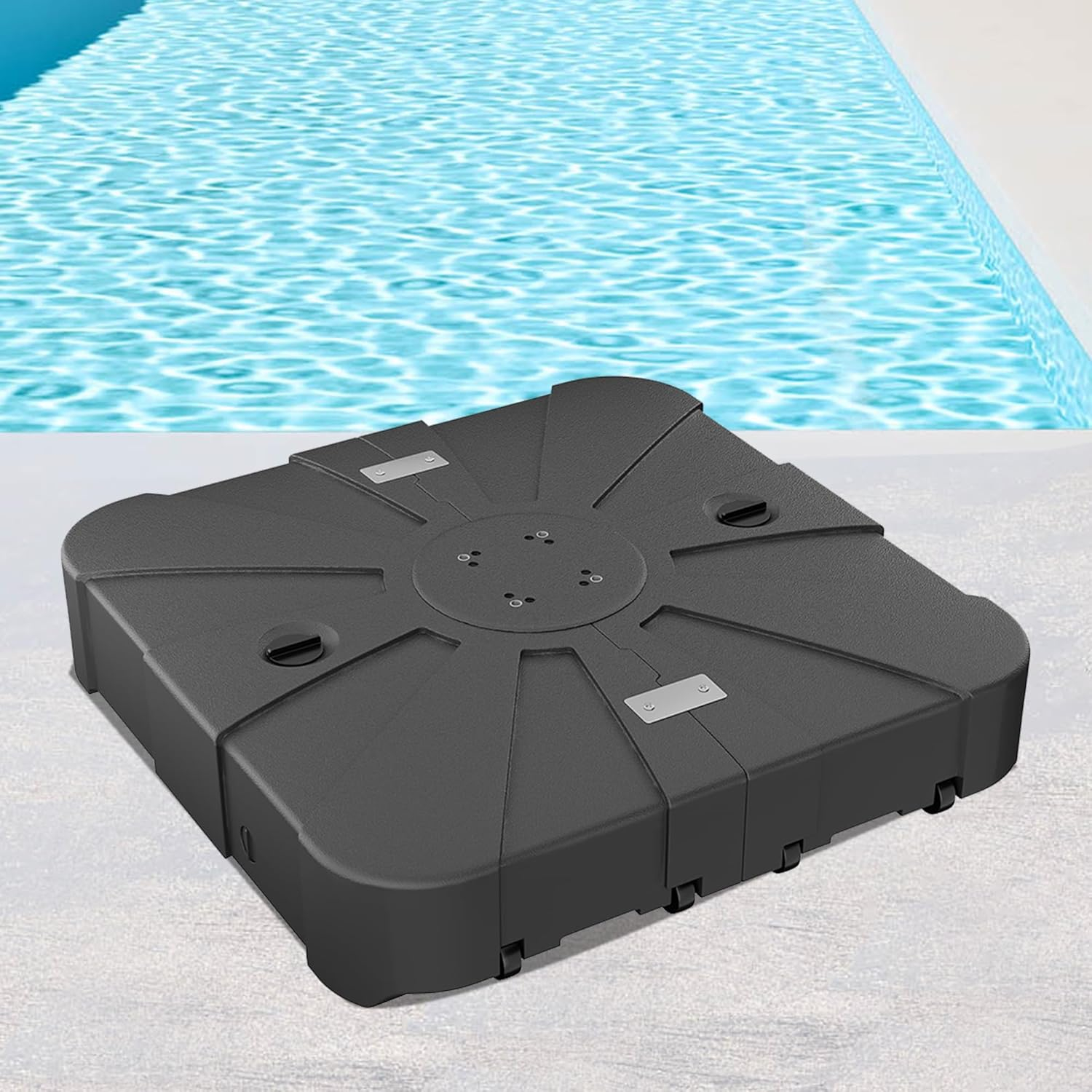 Spaco Umbrella Base, 260 lbs Offset Patio Umbrella Base with Wheels Sand Water Filled for Outdoor Patio Market Table Umbrella