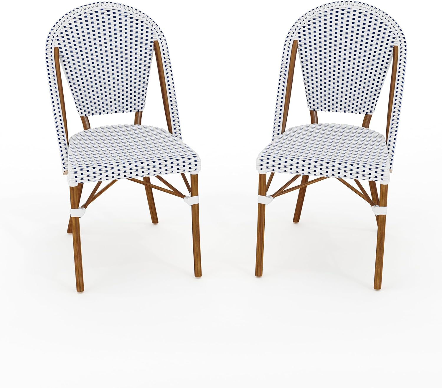 Martha Stewart Martha Stewart Lily Pond All-Weather Stackable Patio Bistro Dining Chairs (Set of 2)
