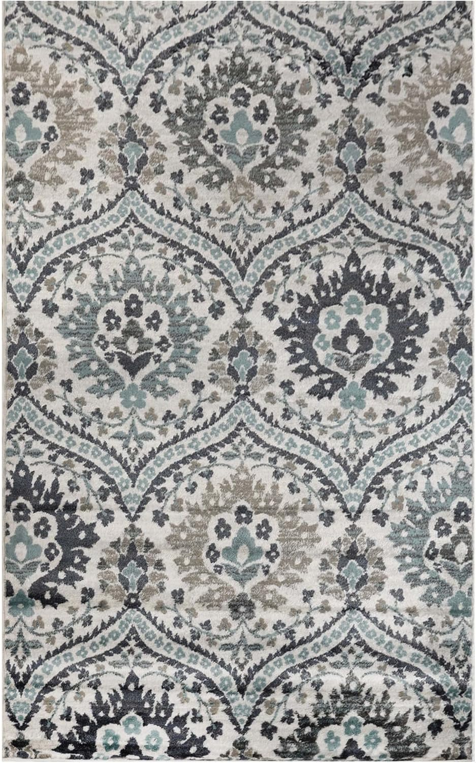 Superior Augusta Oriental Indoor Area Rug, 5' x 8', Deep Royal