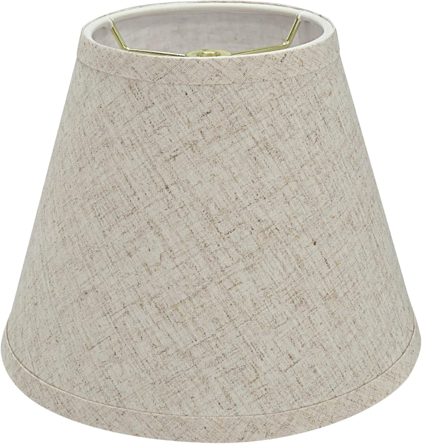 Aspen Creative 32426 Transitional Hardback Empire Shaped Spider Construction Lamp Shade in Beige, 9" wide (5" x 9" x 7")