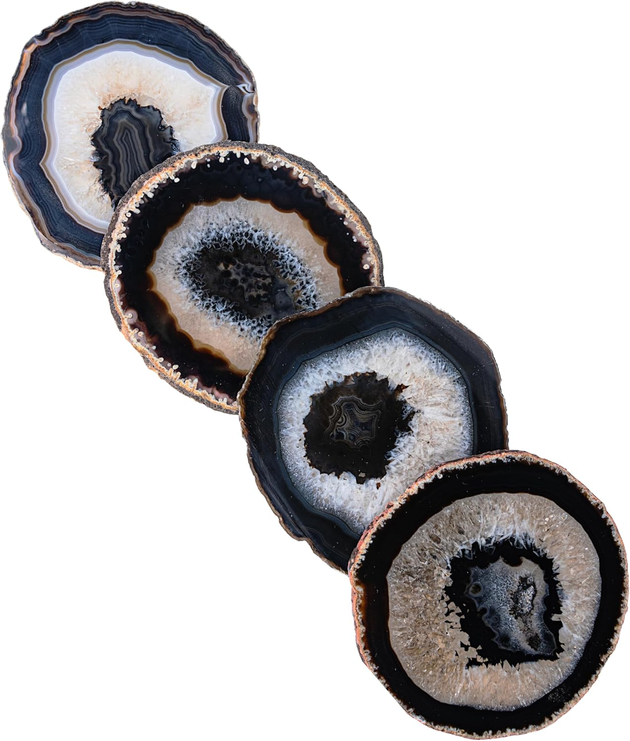 ANNA New York Gemstones Agate 4 Piece Coaster Set (Set of 4)