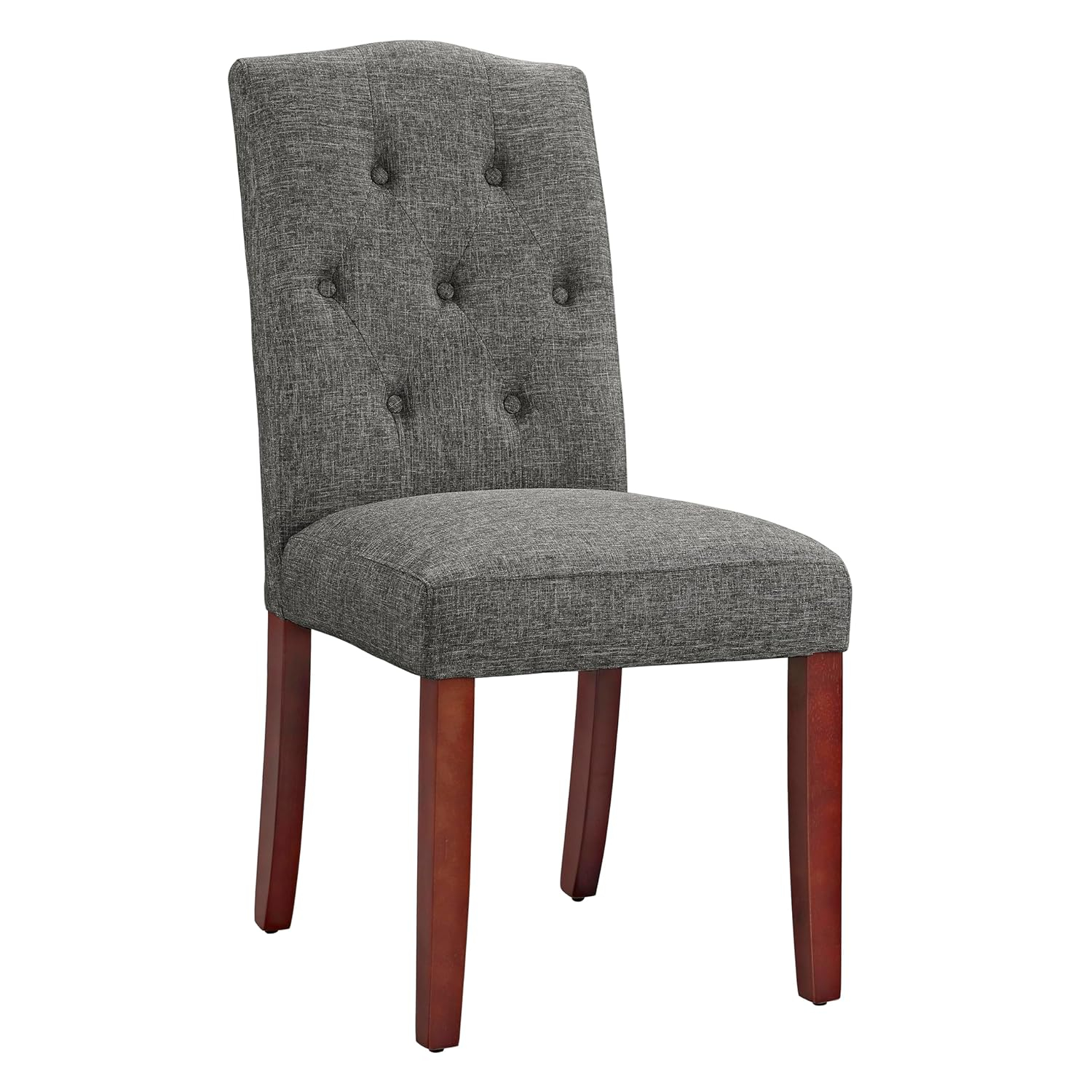 Dorel Living Claudio Tufted Dining or Living Room Accent Chair in Gray