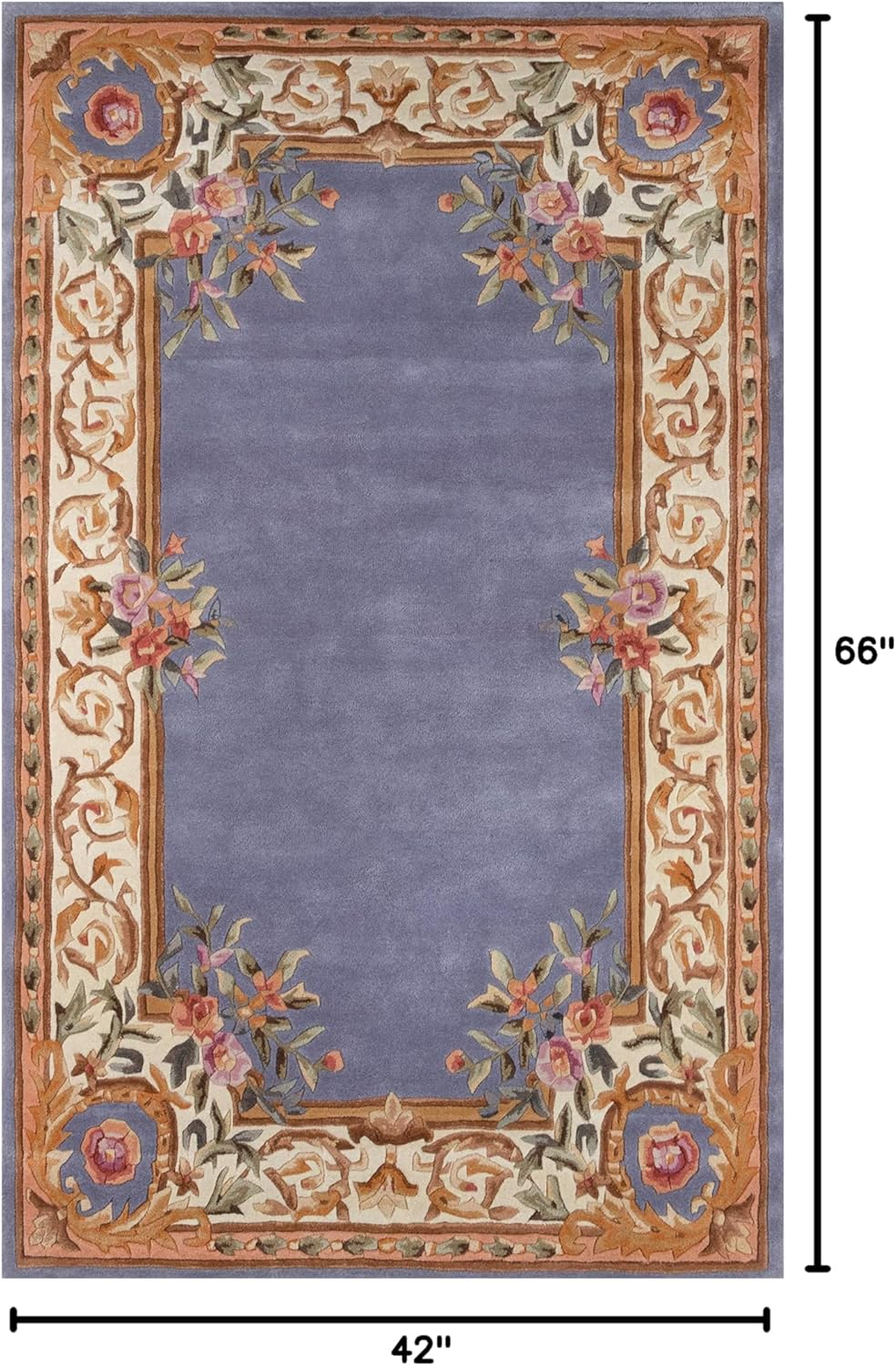 Momeni Transitional Rectangle Area Rug, Blue, 3'6" X 5'6"