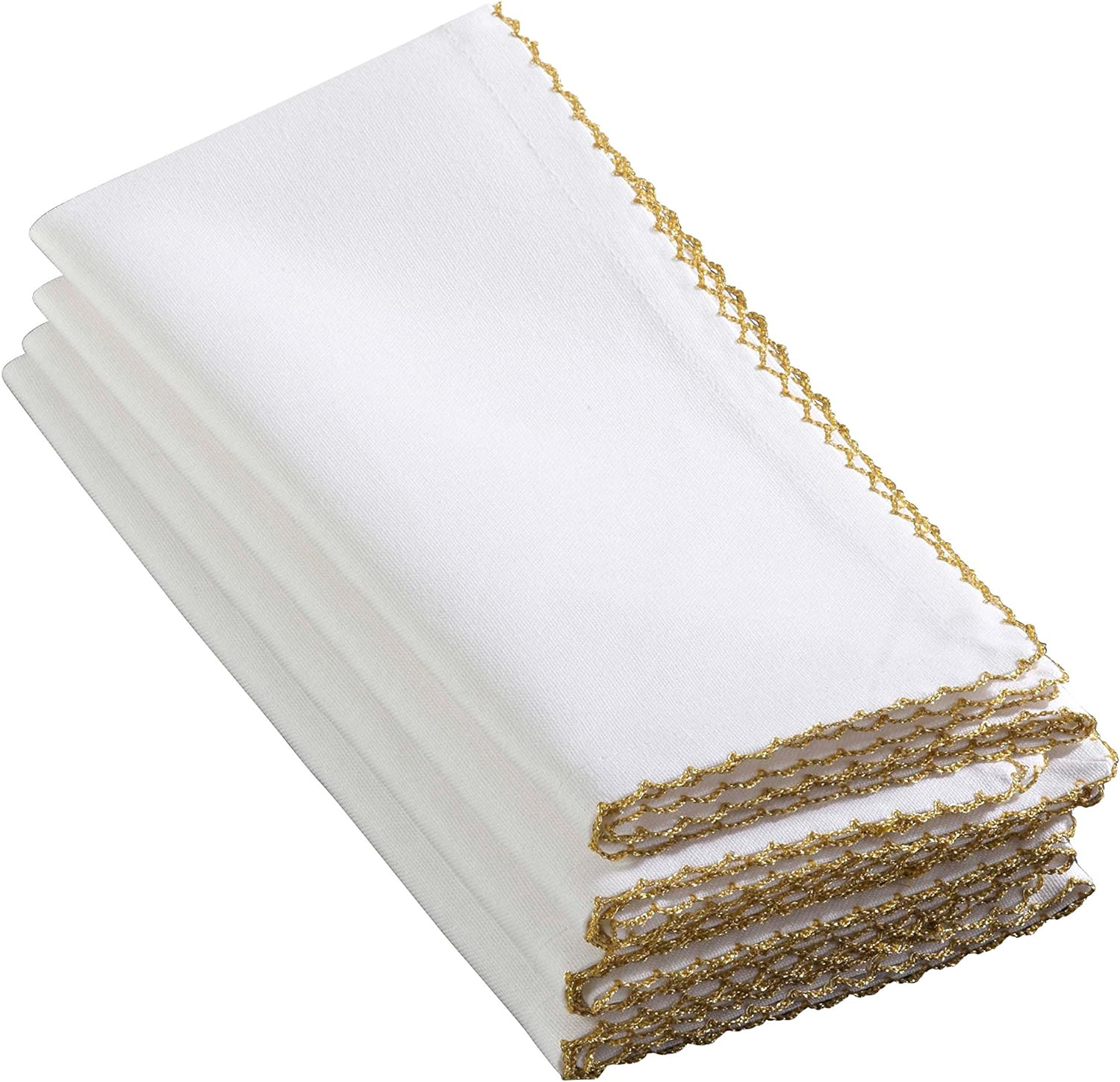 Saro Lifestyle Whip Stitched Table Napkin (Set of 4)