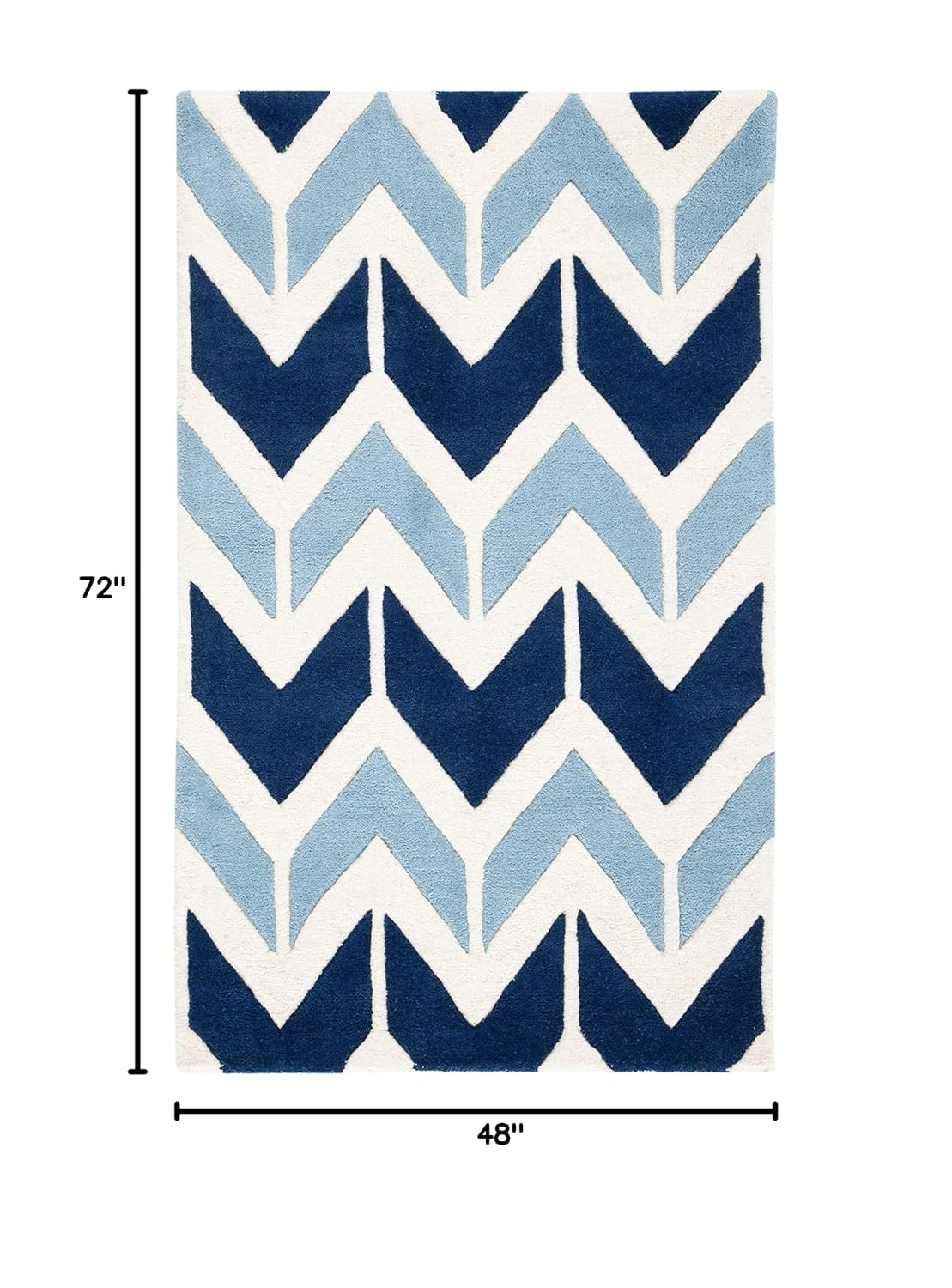 SAFAVIEH Chatham CHT756N Dark Blue / Light Blue Rug