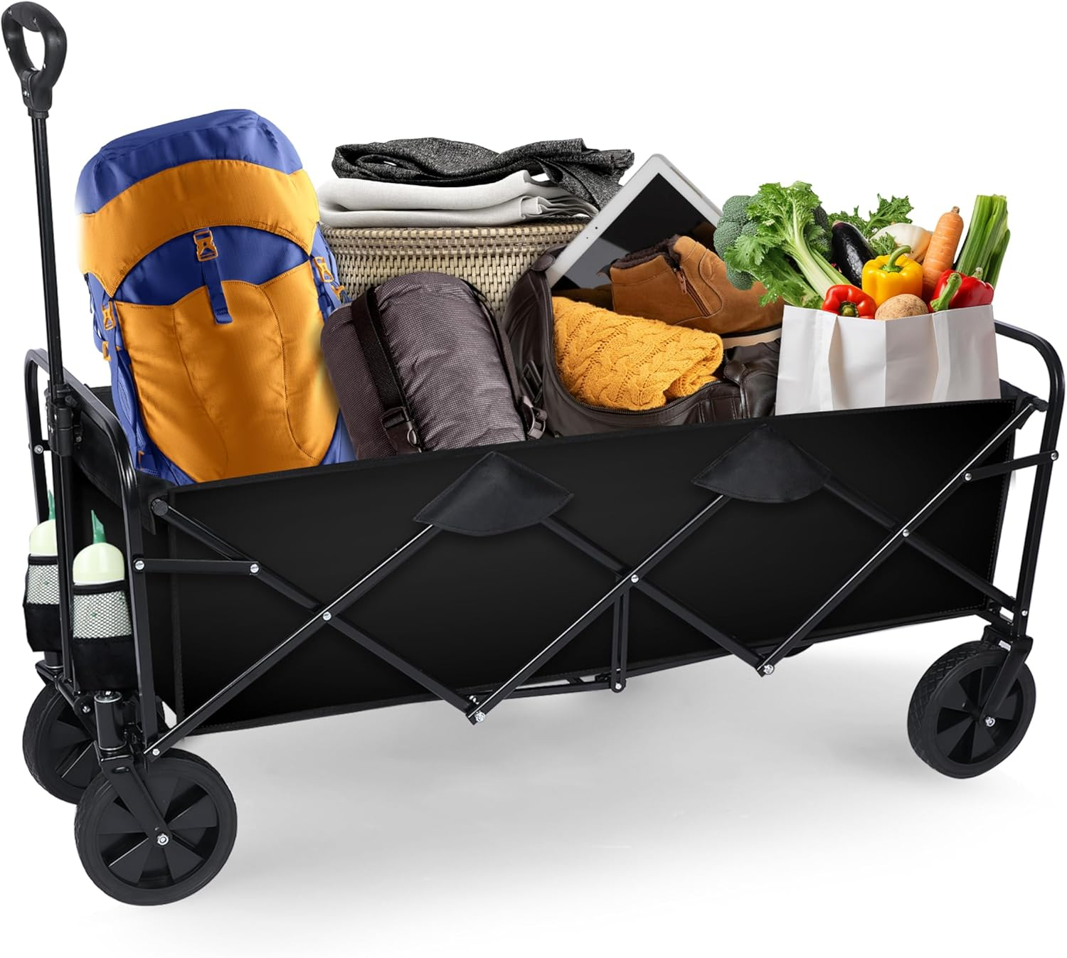 YSSOA 330LBS Folding Outdoor Garden Cart Wagon Camping Cart