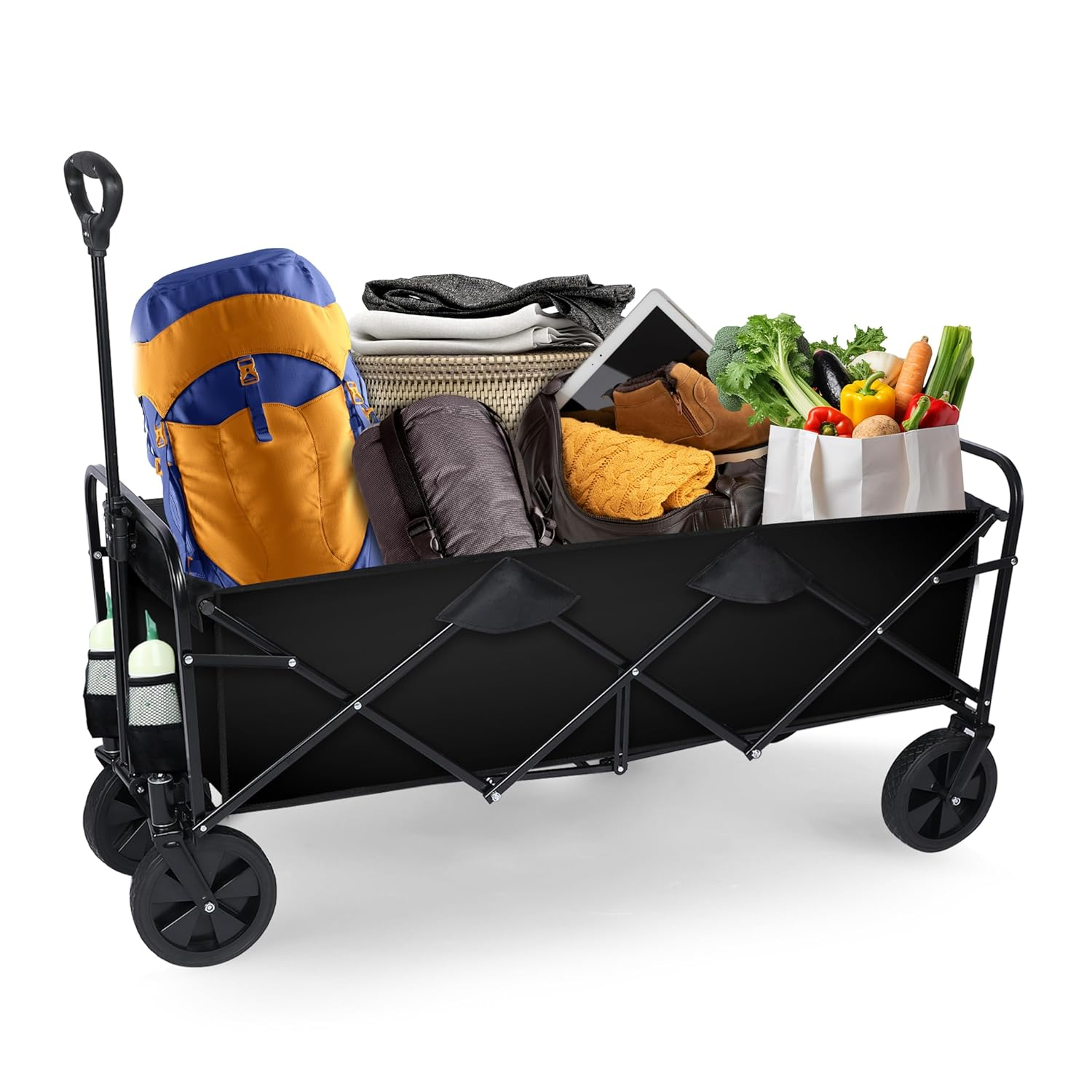 YSSOA 330LBS Folding Outdoor Garden Cart Wagon Camping Cart