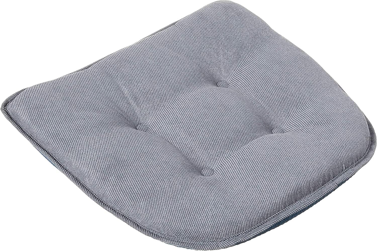 Gray Polyester Non-Slip U-Shaped Chair Cushions, Set of 2