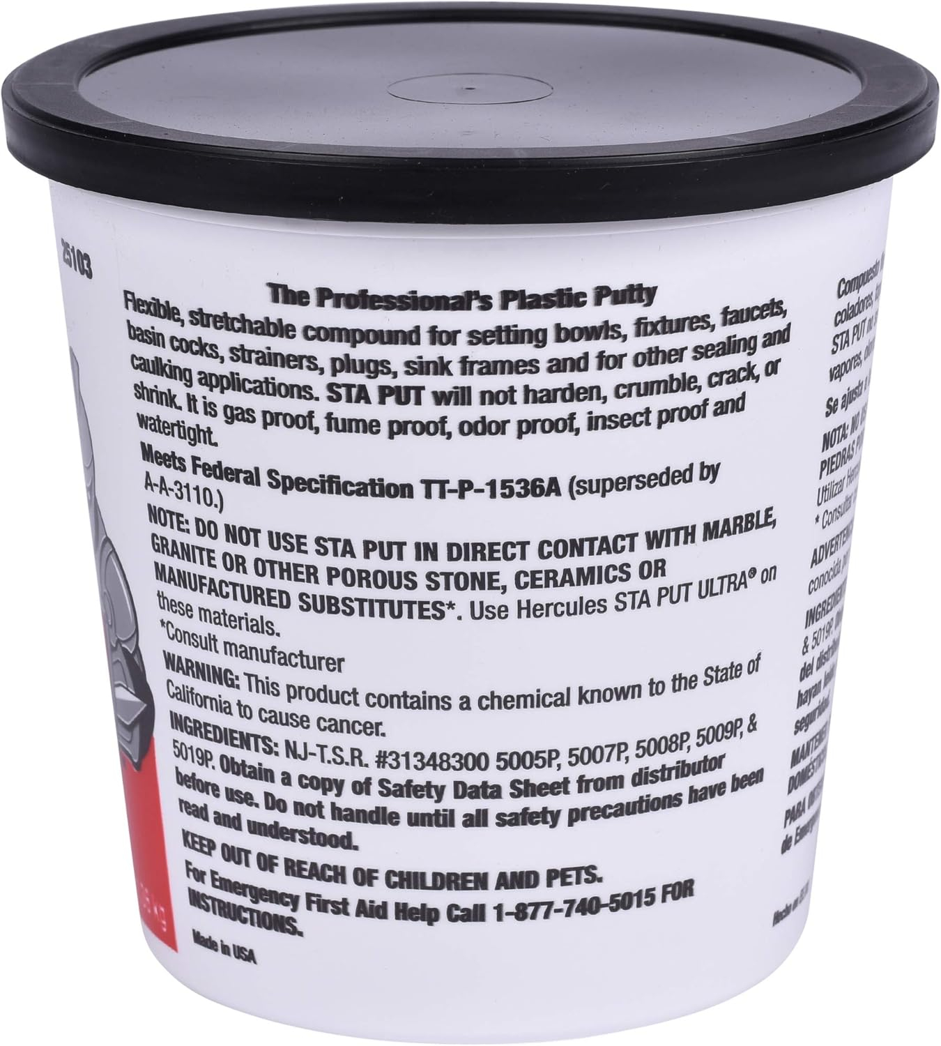 Hercules Beige 3 lb Plumber's Putty for Sealing Fixtures