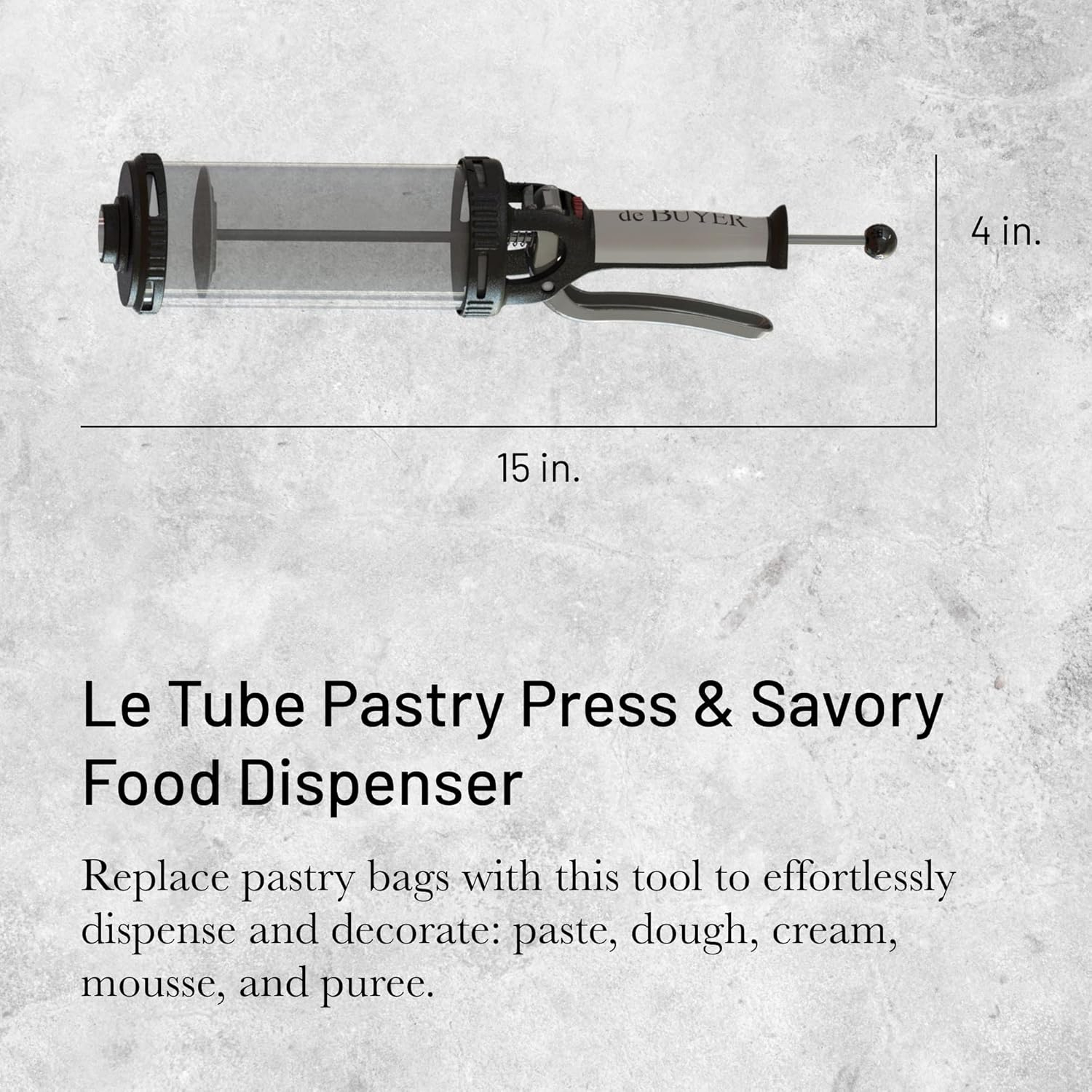 Ergonomic Stainless Steel Pastry Press with 13 Discs