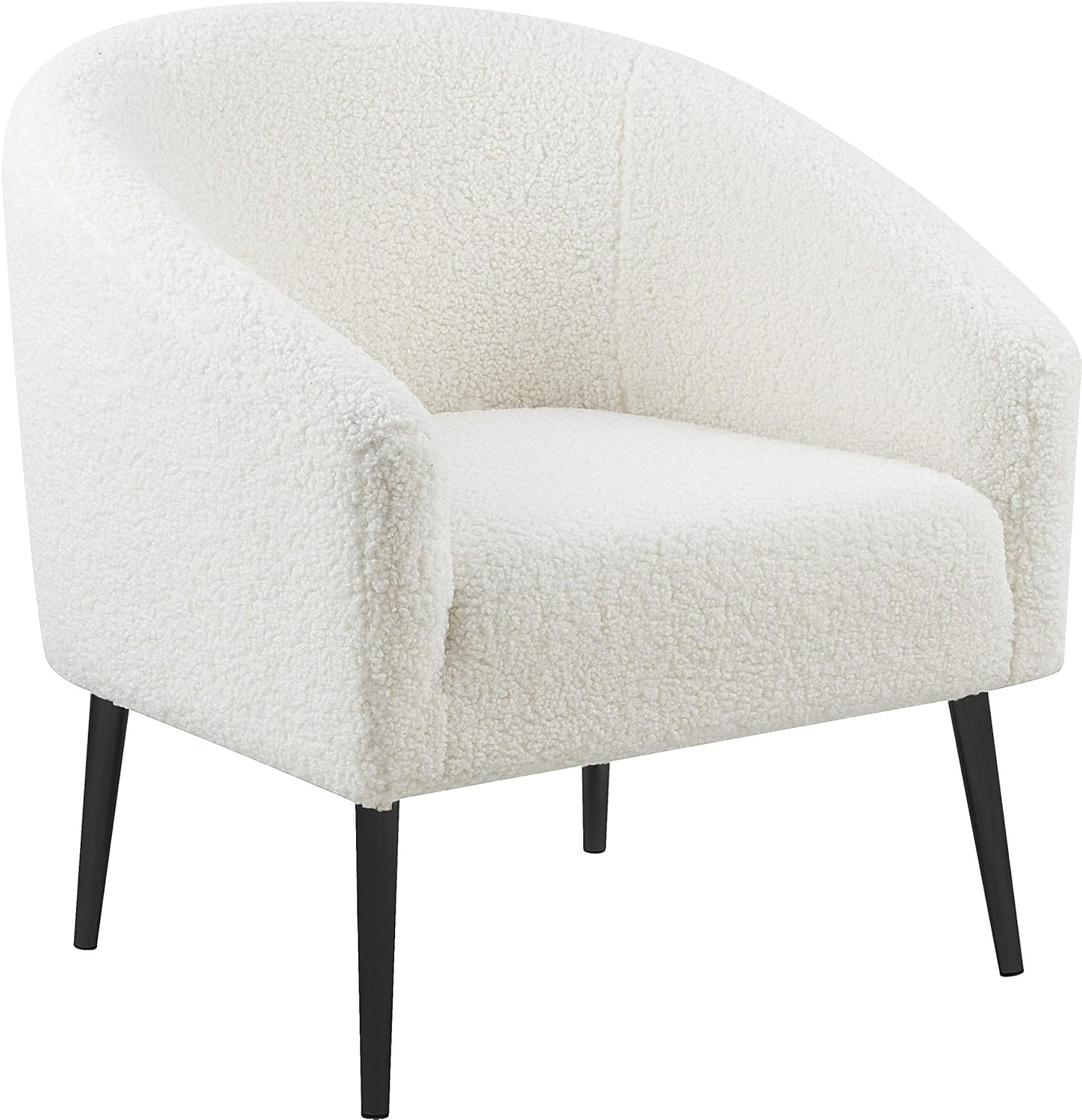 Meridian Furniture Barlow Faux Sheepskin Fur Accent Chair with Gold Legs