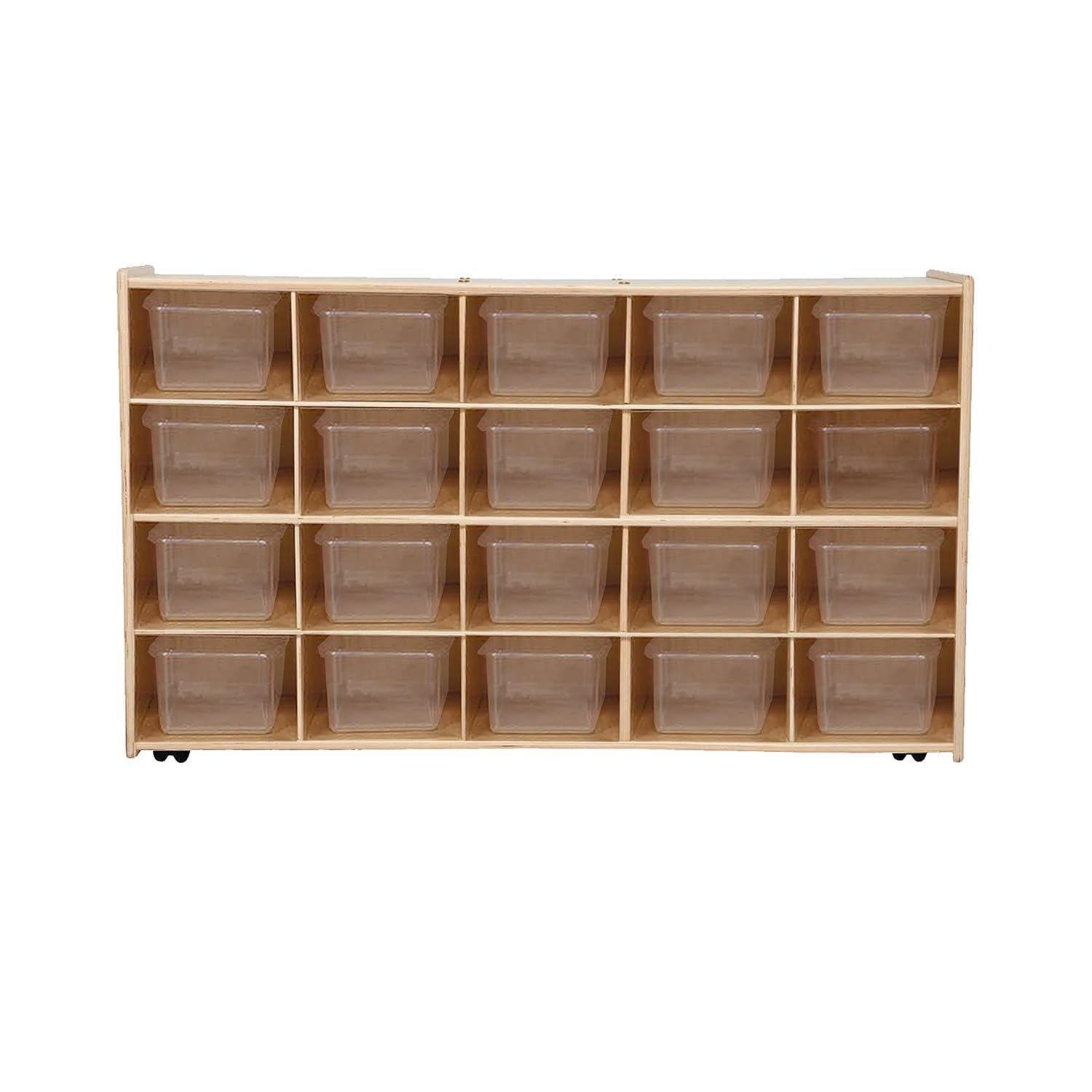 Contender Mobile 20 Tray Storage with Translucent Trays - Assembled with Casters
