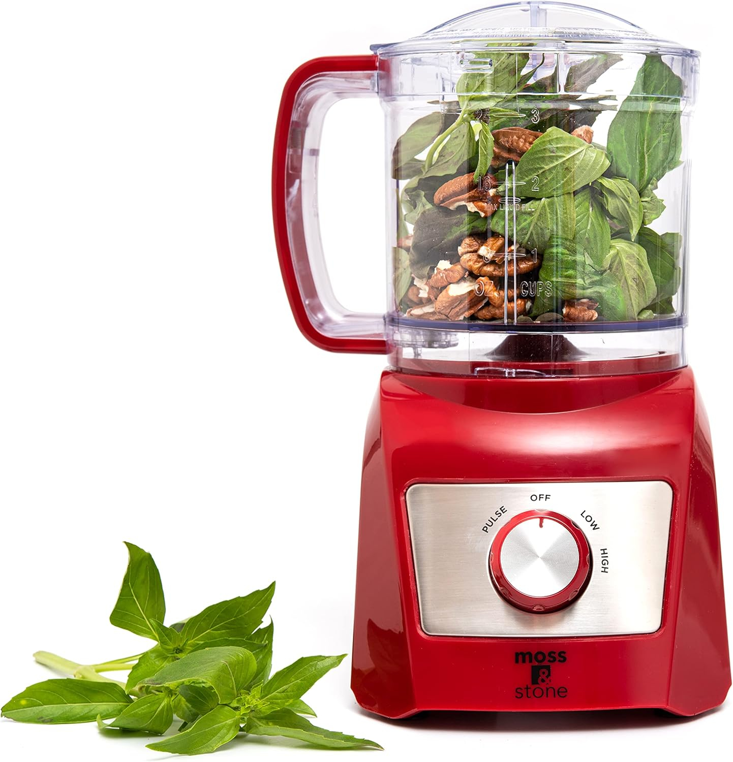Moss & Stone 8-Cup Black Food Processor, Electric Chopper & Grinder, 500W