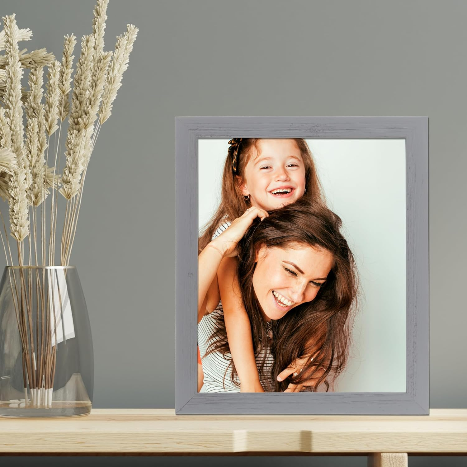 Lawrence Frames 8x10 Charlotte Weathered Gray Wood Picture Frame
