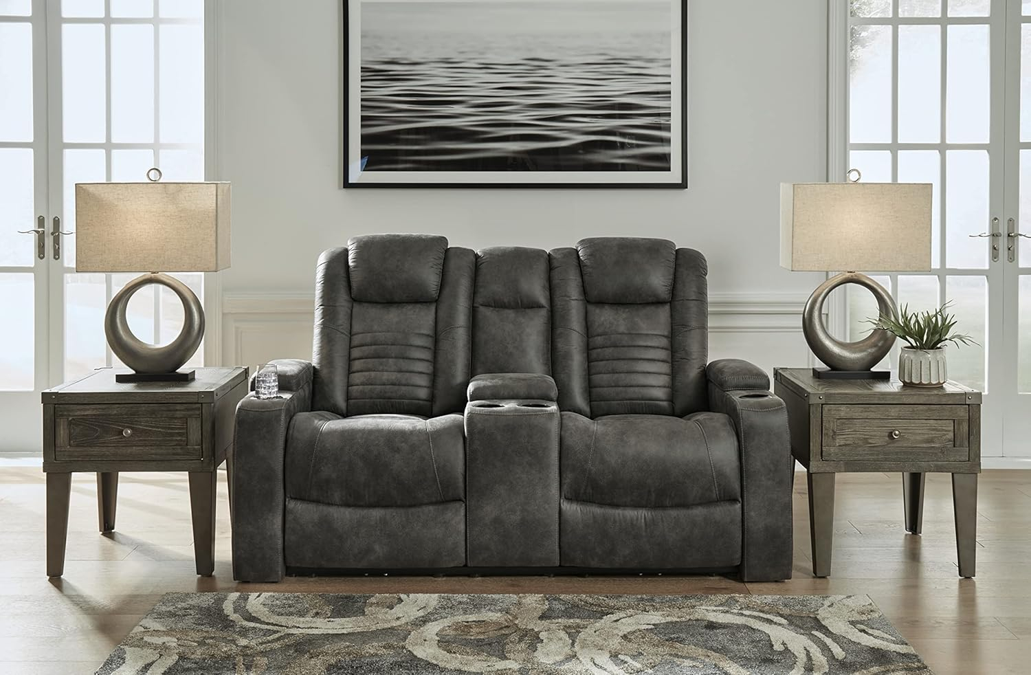Jacobe 72'' Faux Leather Power Reclining Loveseat