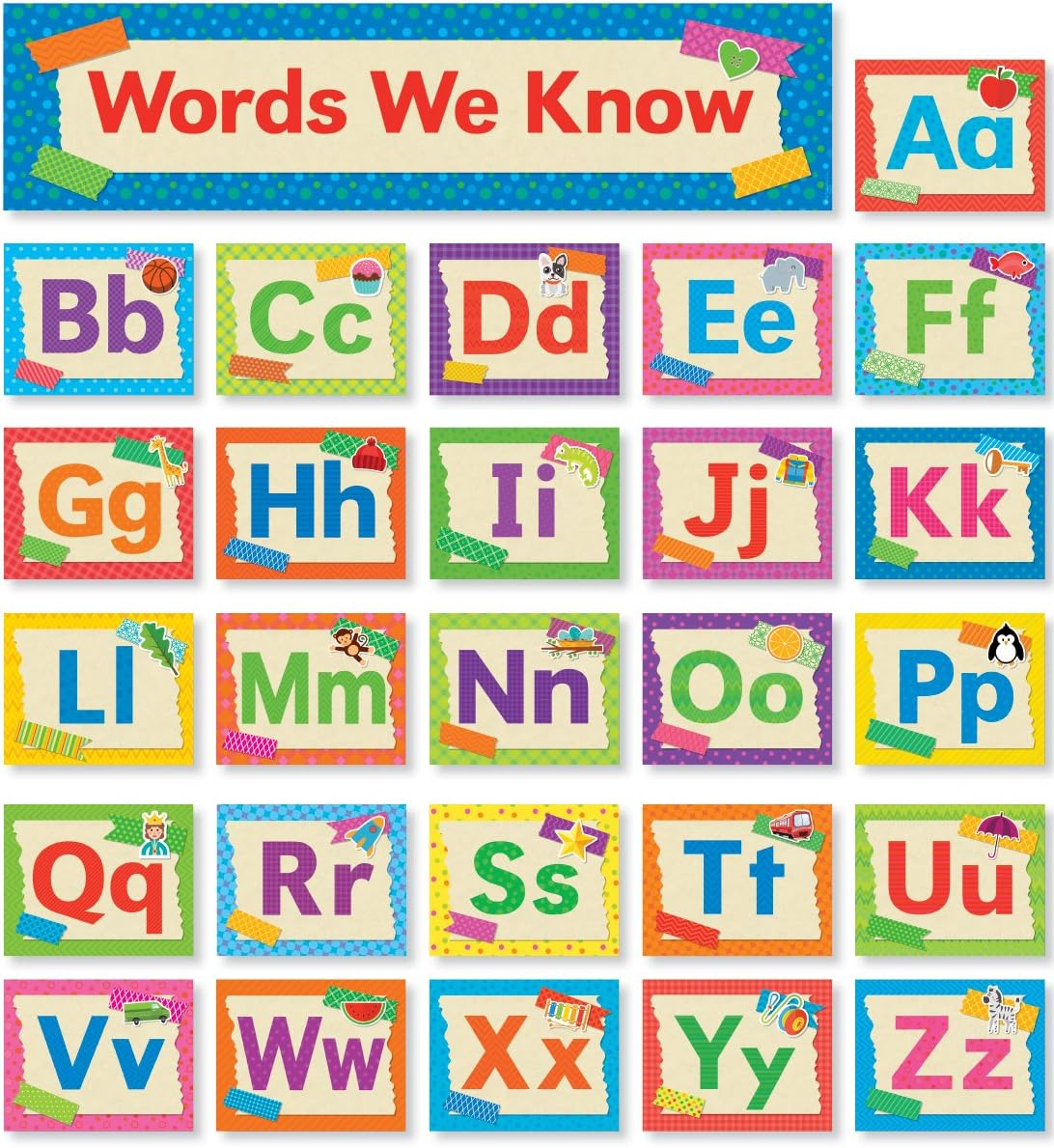 Colorful Paper Alphabet Bulletin Board Set