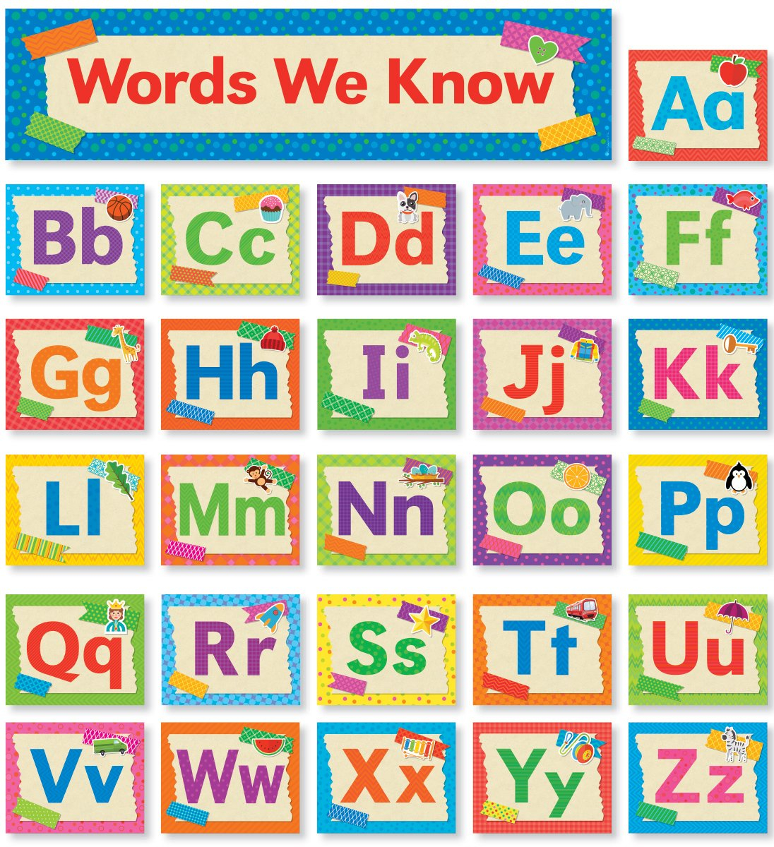 Colorful Paper Alphabet Bulletin Board Set