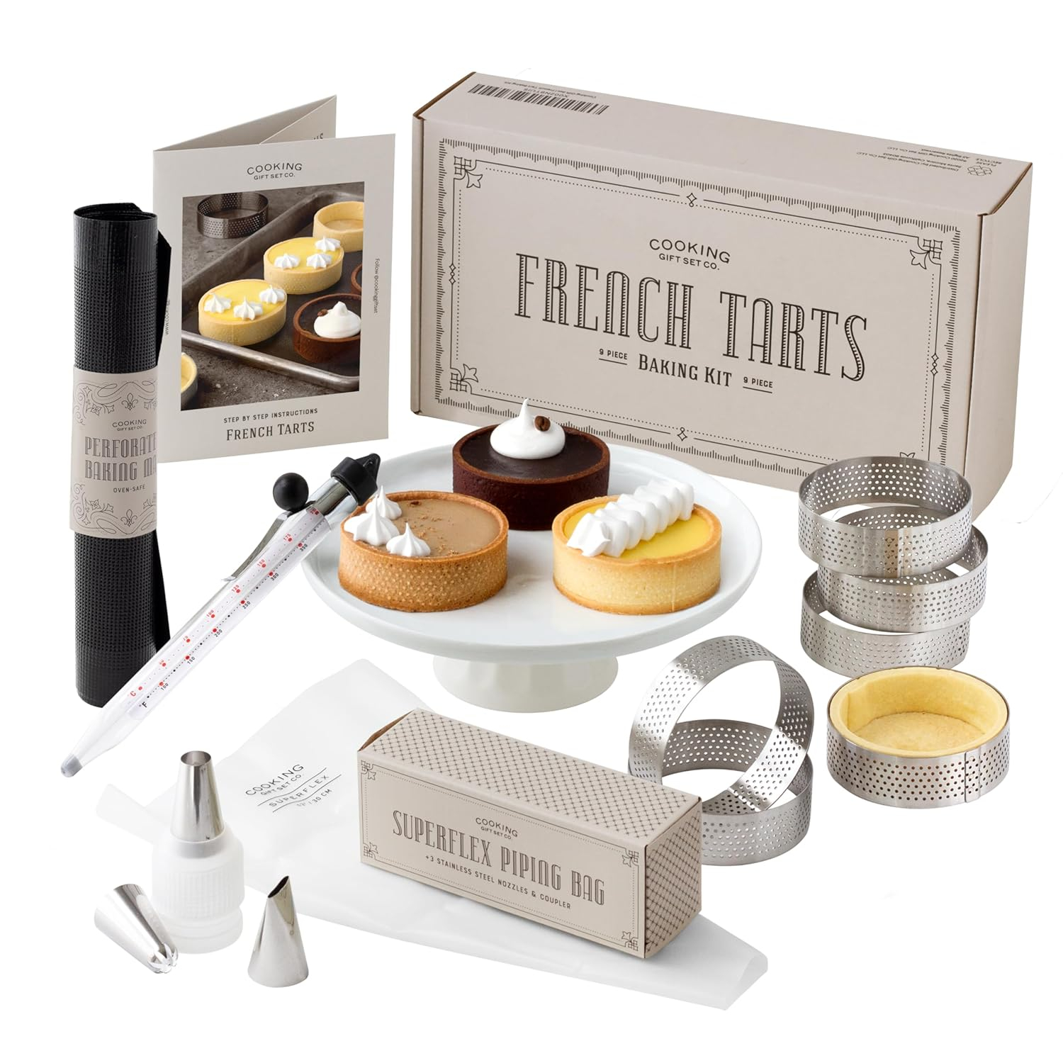 Cooking Gift Set Co | French Tart Baking Kit | Baking Gifts for Mom, Sister, & Friends | Unique French Gifts