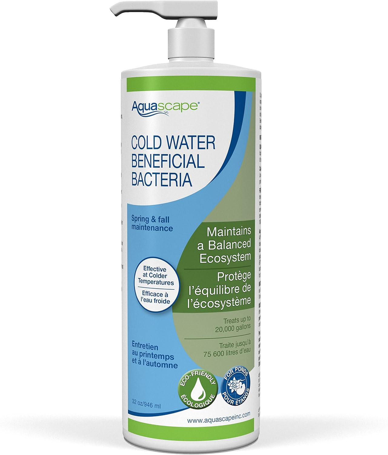 Aquascape 98894 Cold Water Beneficial Bacteria for Pond and Water Features, 32-Ounce